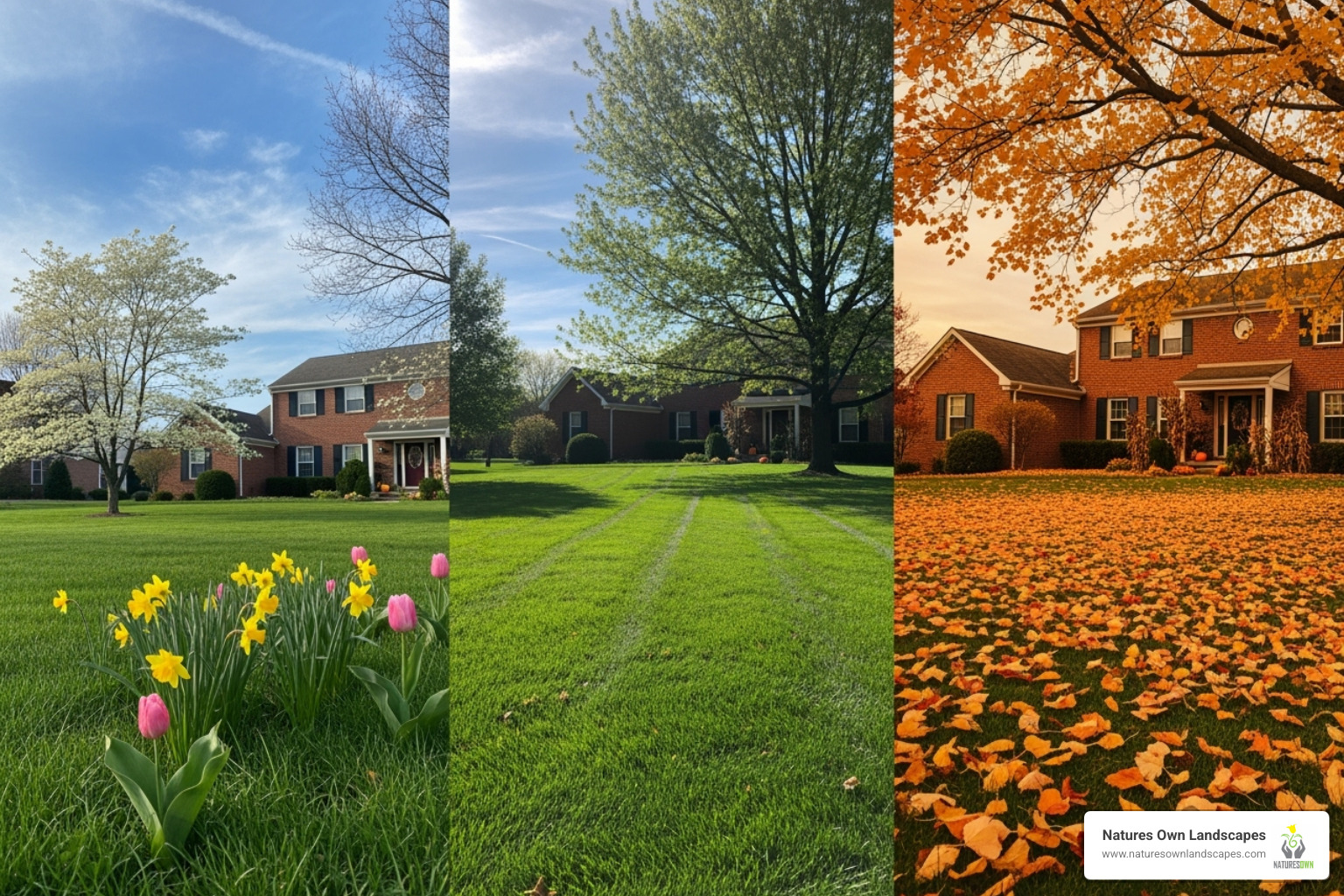 well-maintained lawn during spring, summer, and fall in Ohio - lawn care services dayton ohio