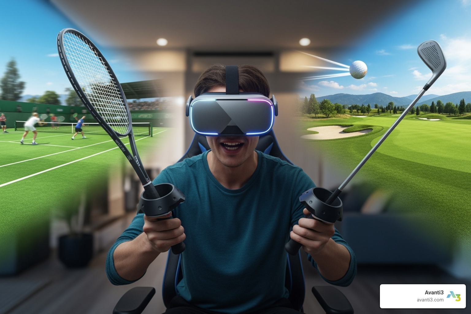 person wearing a VR headset experiencing a sports event - sports marketing strategies
