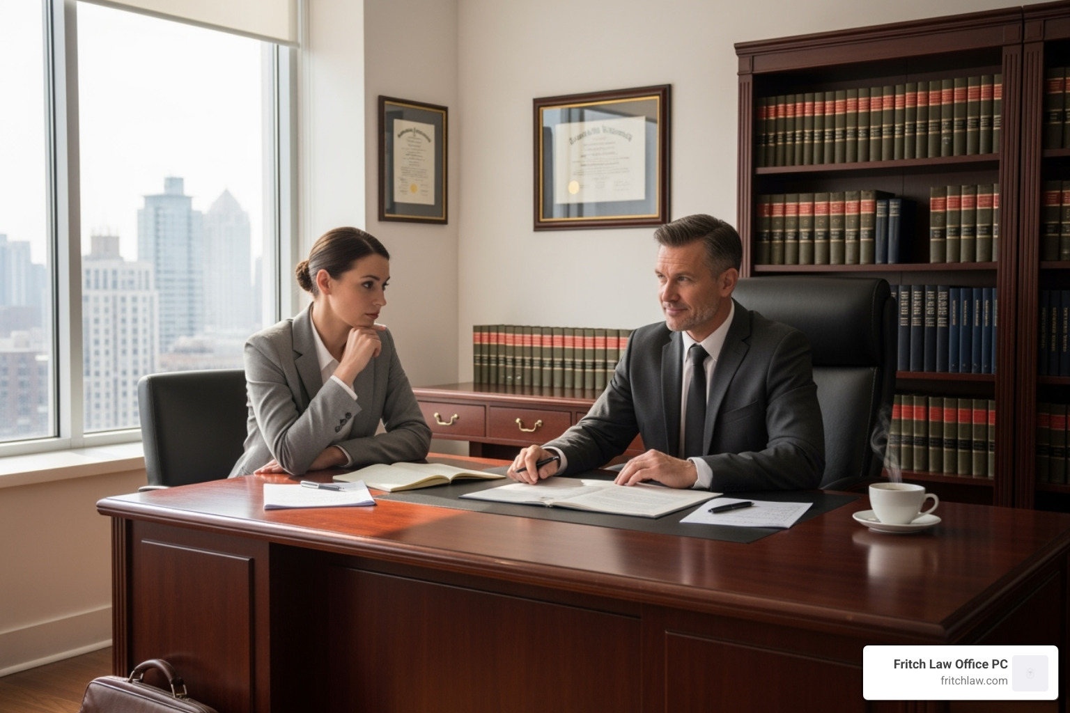 person meeting with an attorney at a desk - Indiana special needs trust person meeting with an attorney at a desk - Indiana special needs trust