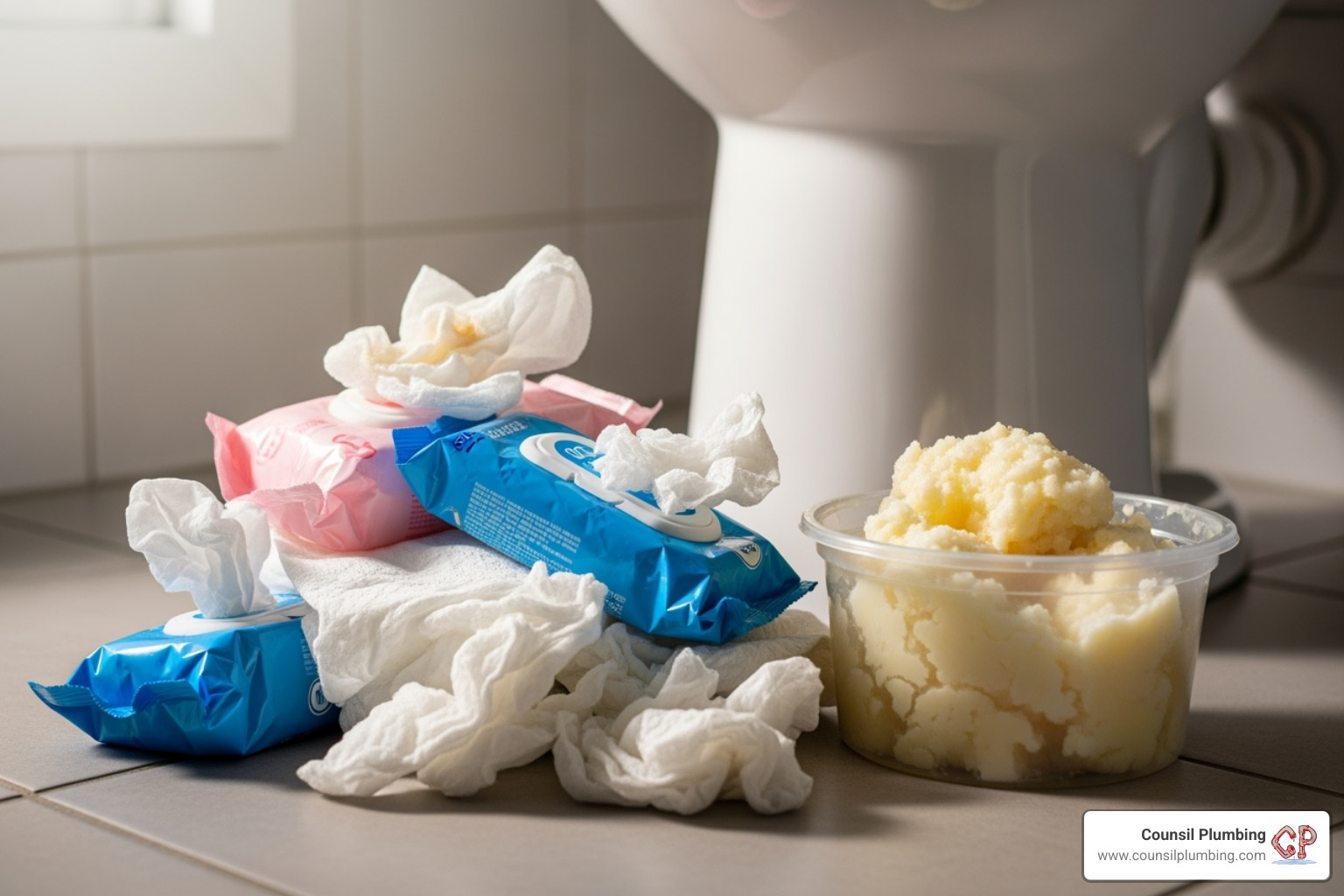 items that should not be flushed (wipes, paper towels, grease) - sewer line repair Los Gatos items that should not be flushed (wipes, paper towels, grease) - sewer line repair Los Gatos