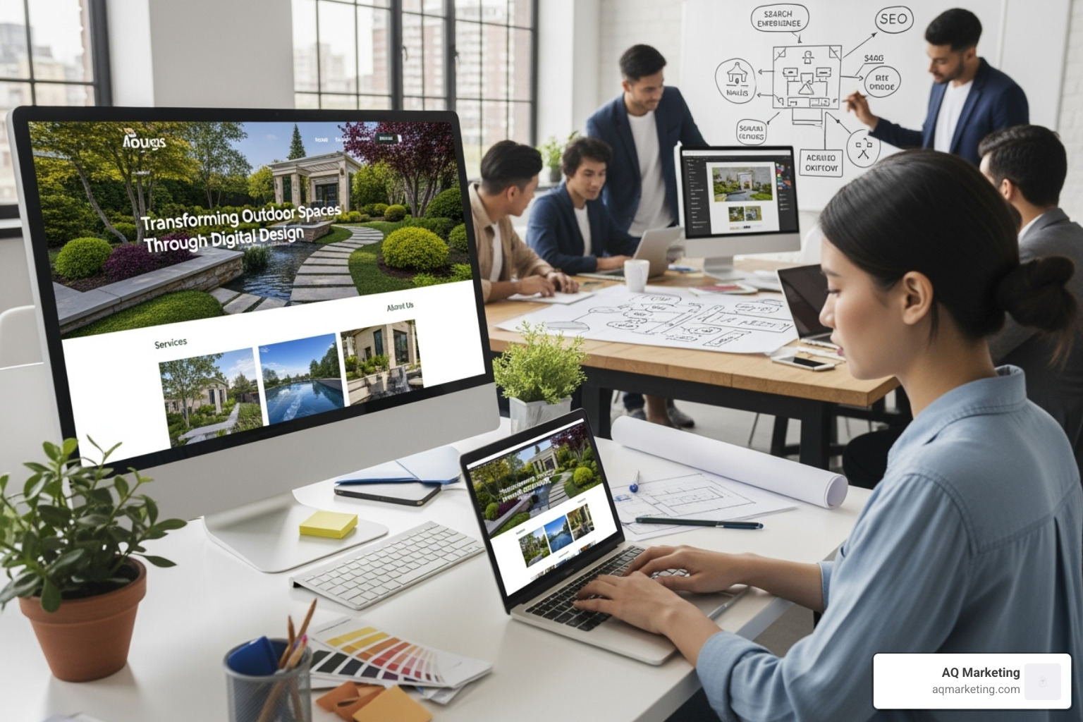 landscaping website looking great on a phone, tablet, and desktop - landscaping web design agency landscaping website looking great on a phone, tablet, and desktop - landscaping web design agency