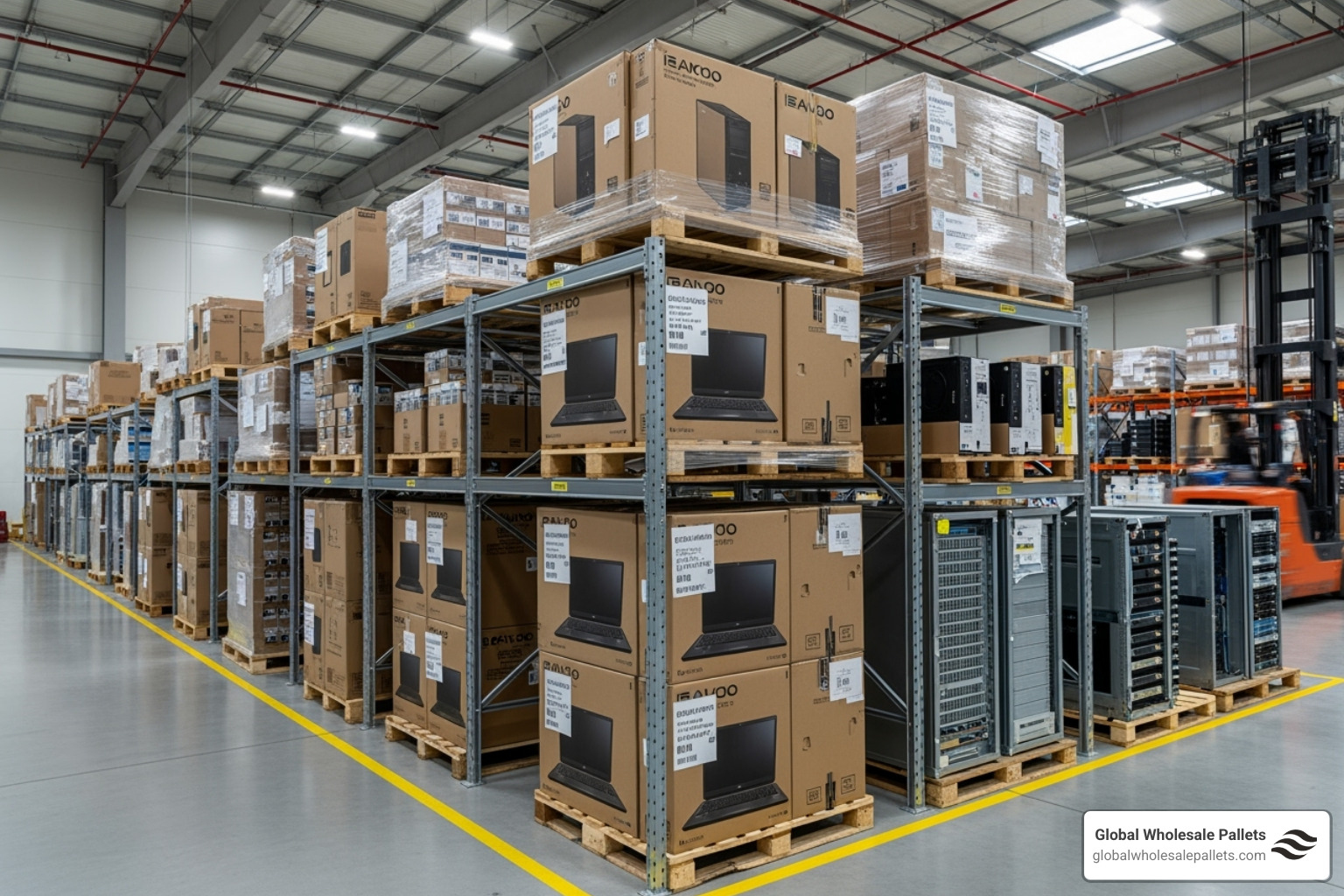 warehouse with electronics pallets - Buy Wholesale HP and Dell Laptops