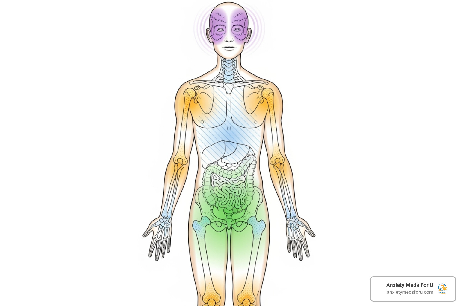 illustrating areas of the body affected by different types of pain - uses of tramadol