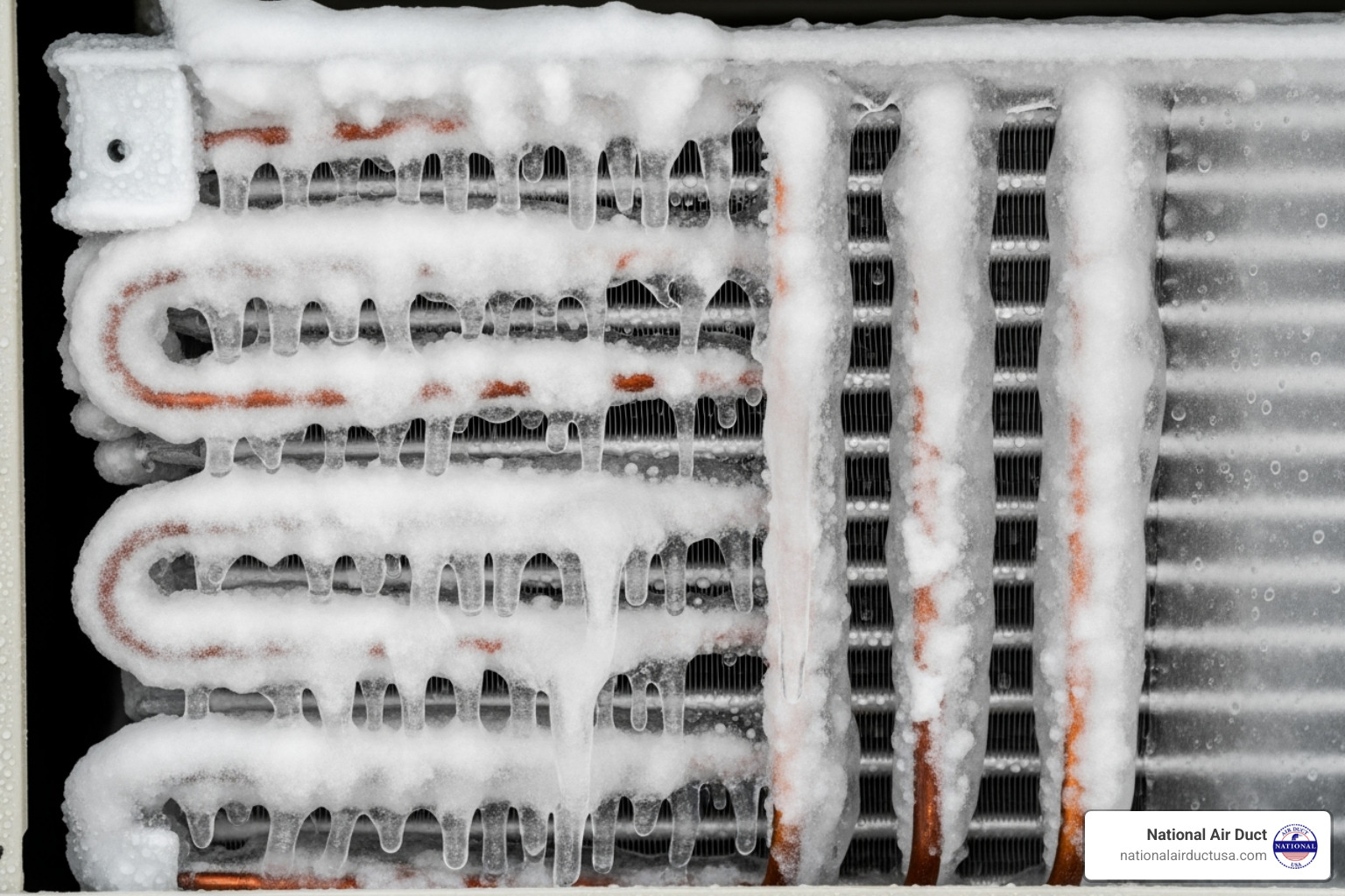frozen evaporator coil - clean air conditioner coils inside house