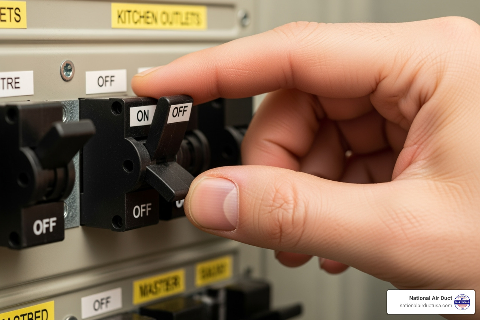 Turn off power at the breaker box - how to clean a central ac unit