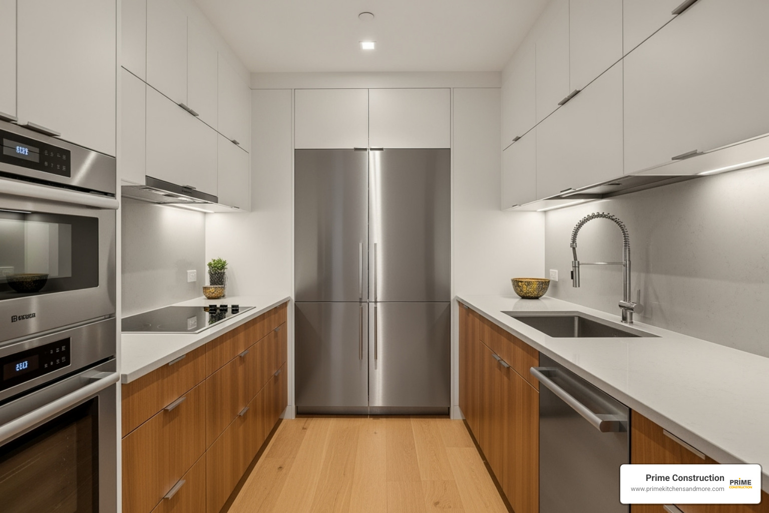 well-executed galley kitchen layout - kitchen design for small space