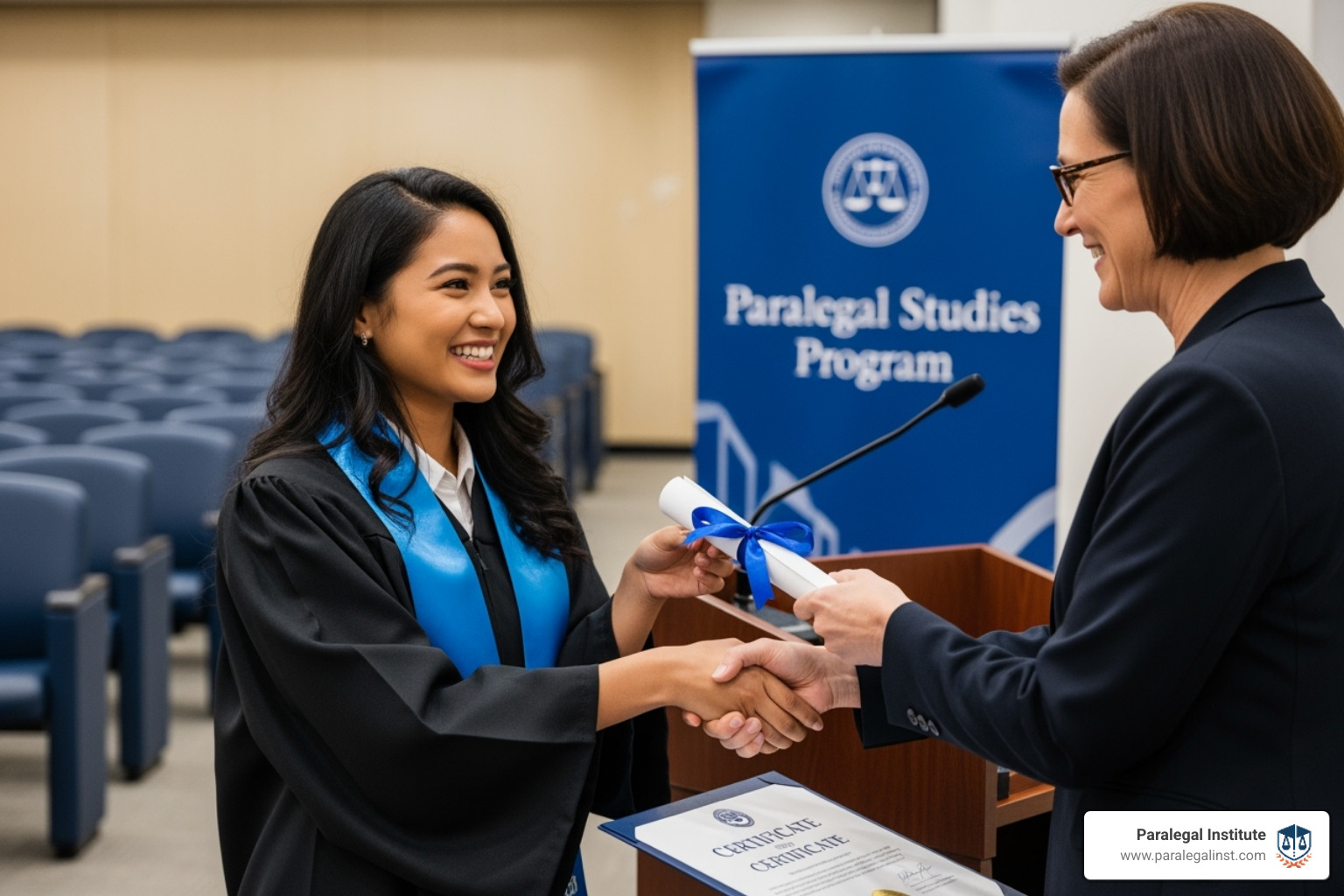 Student receiving paralegal certificate - how to become a paralegal jobs las vegas