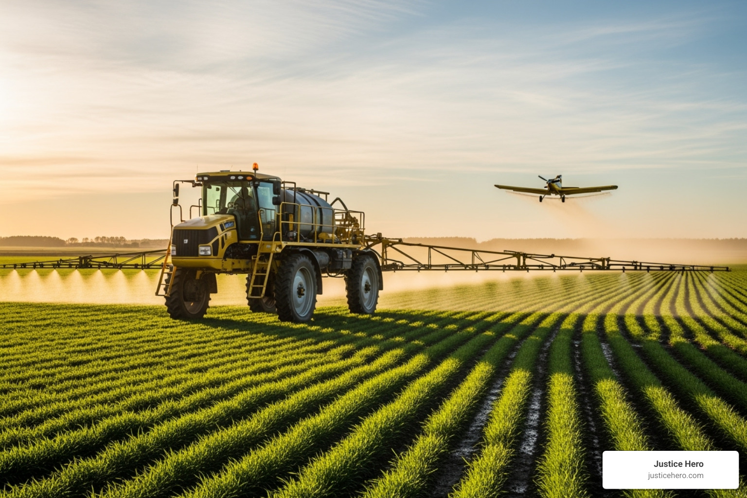 farm field being sprayed - roundup cancer link