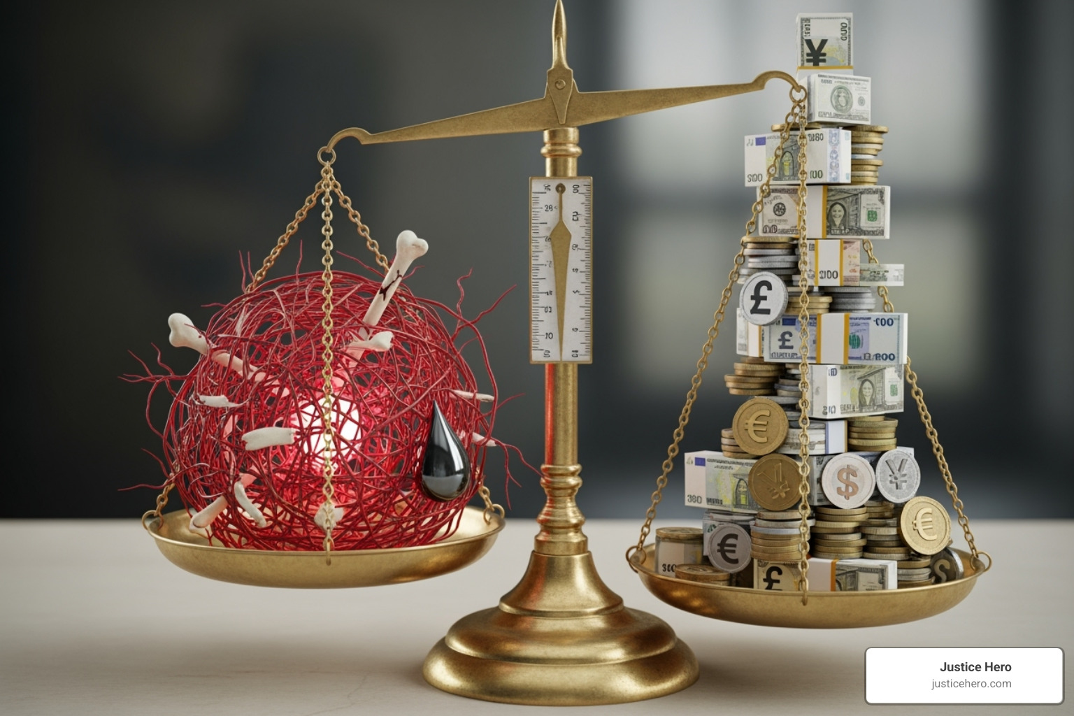 scale balancing Injury Severity and Compensation Amount - whiplash injury compensation