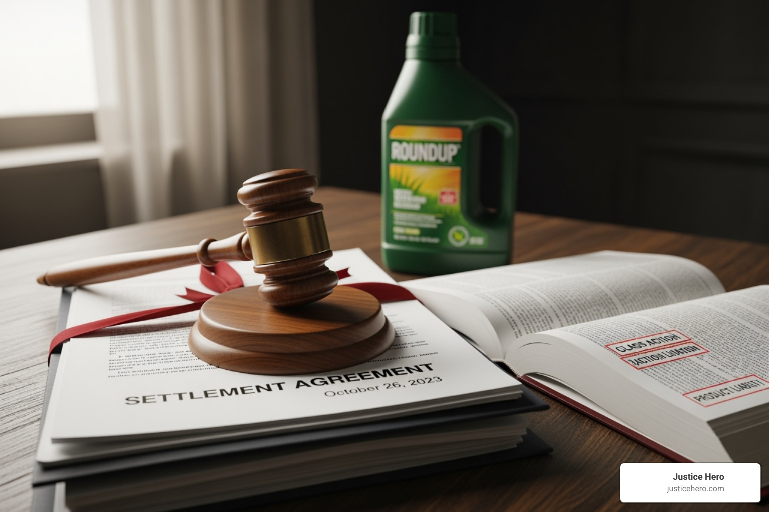 Newspaper headline about a large verdict - roundup lawsuit status