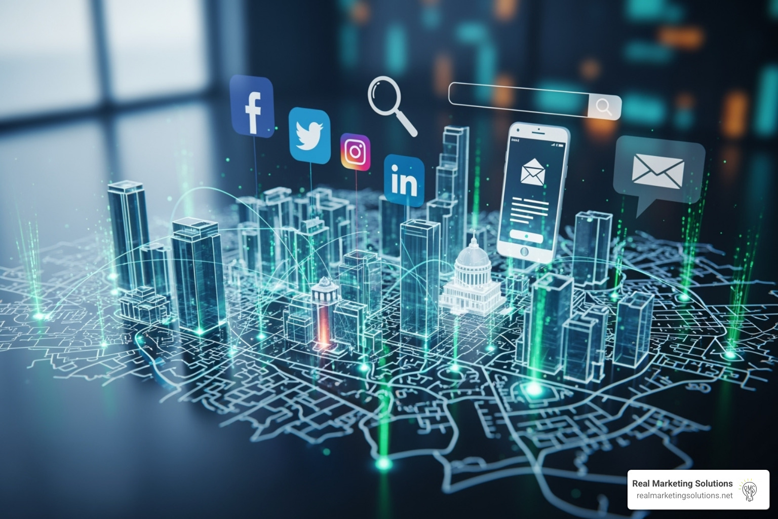 government professional working on a multi-channel digital marketing campaign - digital marketing for government