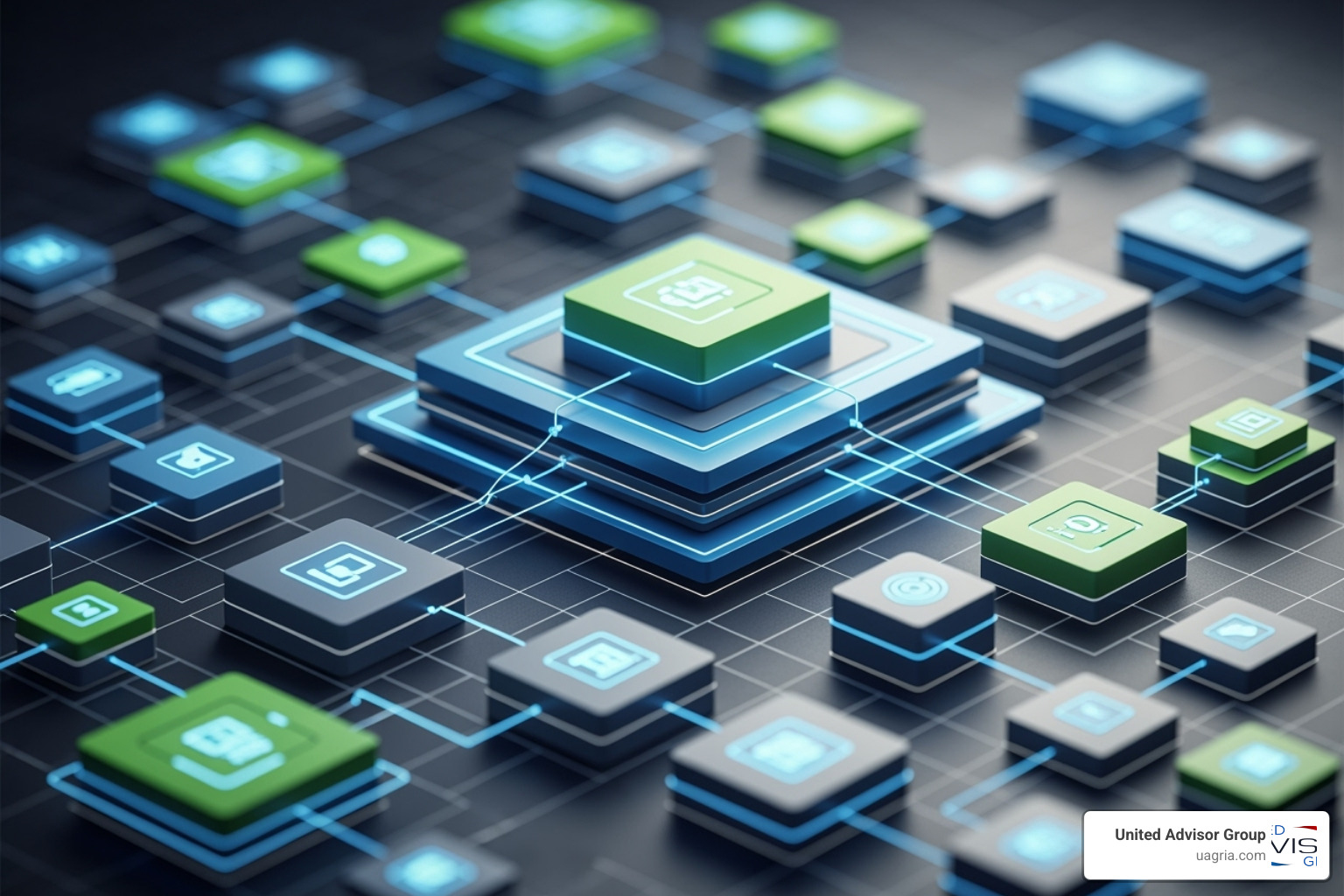 a diagram illustrating an integrated technology stack for financial advisors - Integrated financial solutions