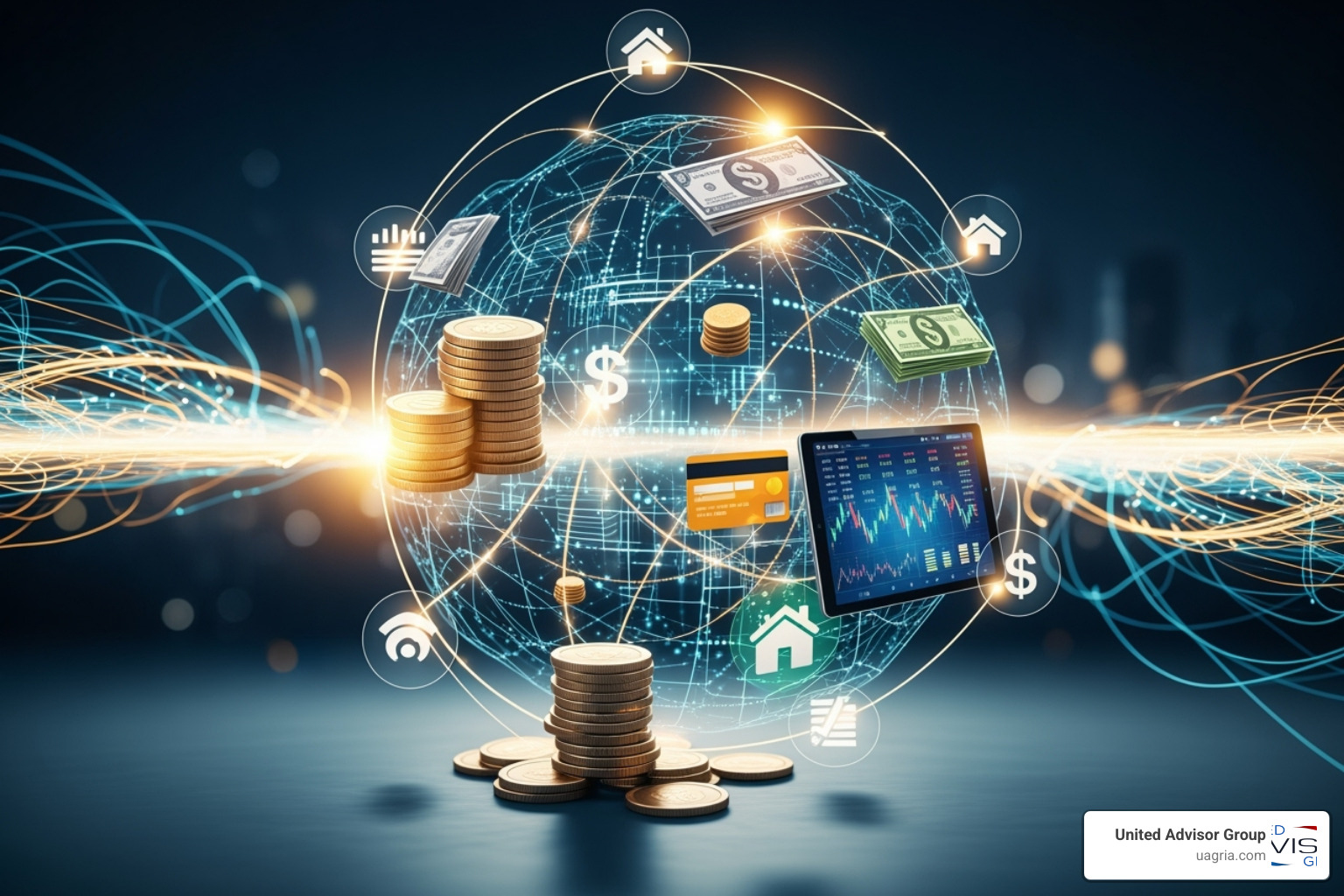 a dashboard showing a unified view of a client's complete financial picture - Integrated financial solutions
