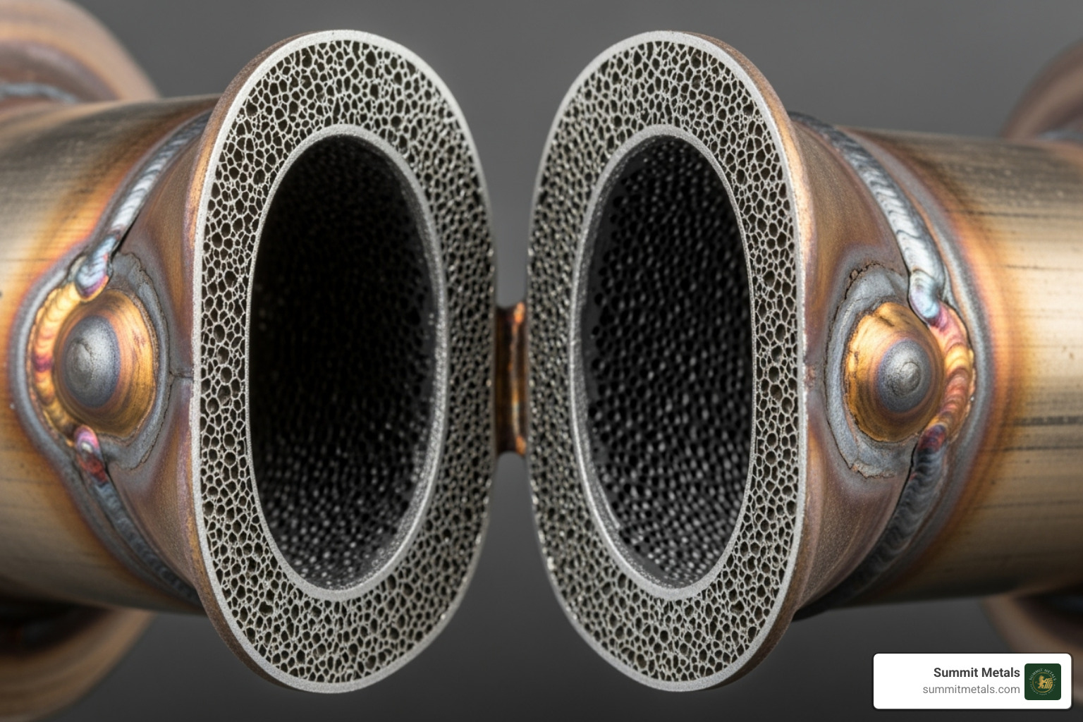 A catalytic converter illustrating platinum's crucial role in the automotive industry - cheapest platinum bullion