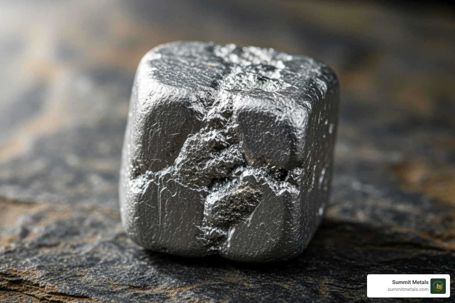 A raw platinum nugget - trade platinum bullion