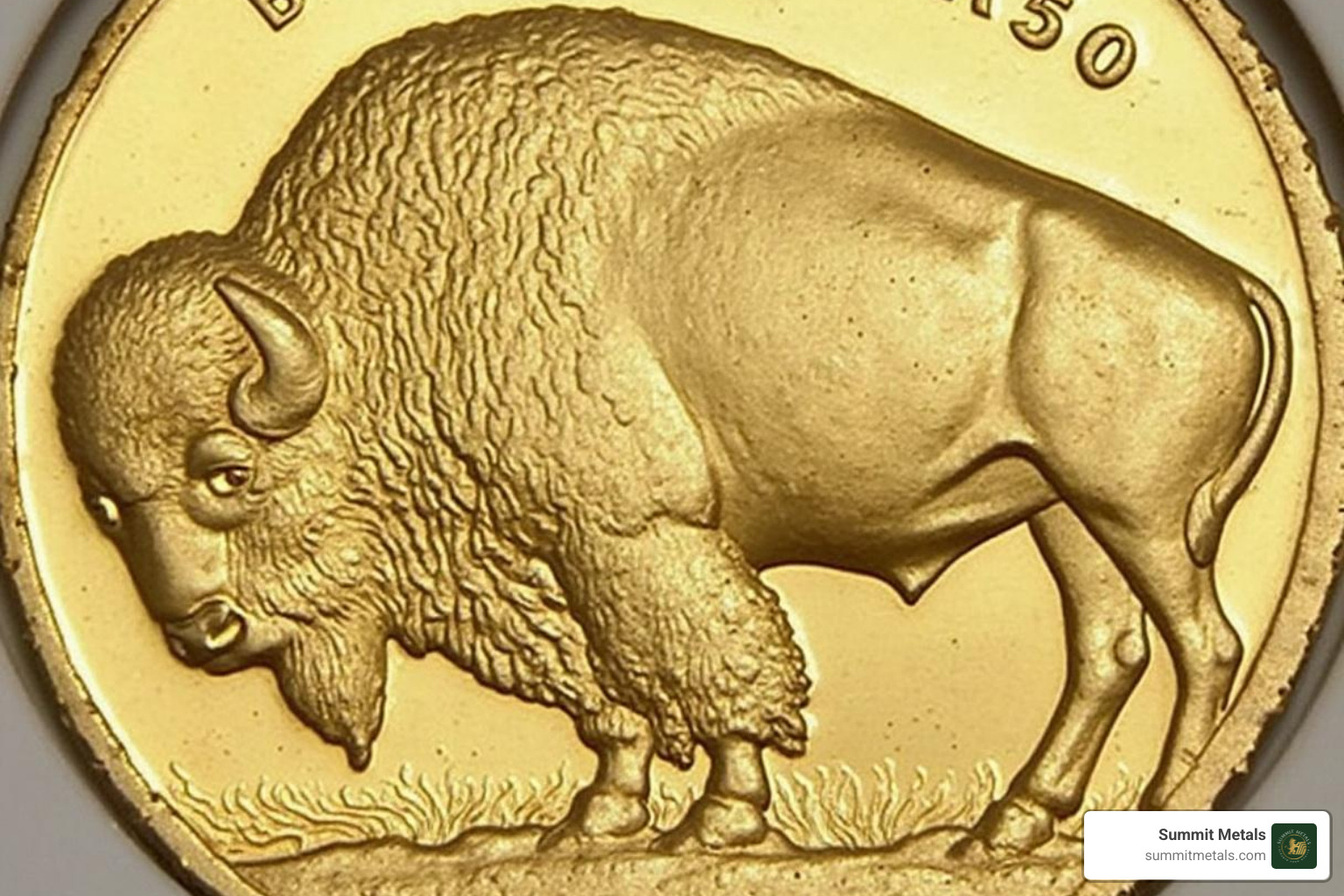 Original 1913 Buffalo Nickel side-by-side with the Gold Buffalo coin - $50 buffalo gold coin value