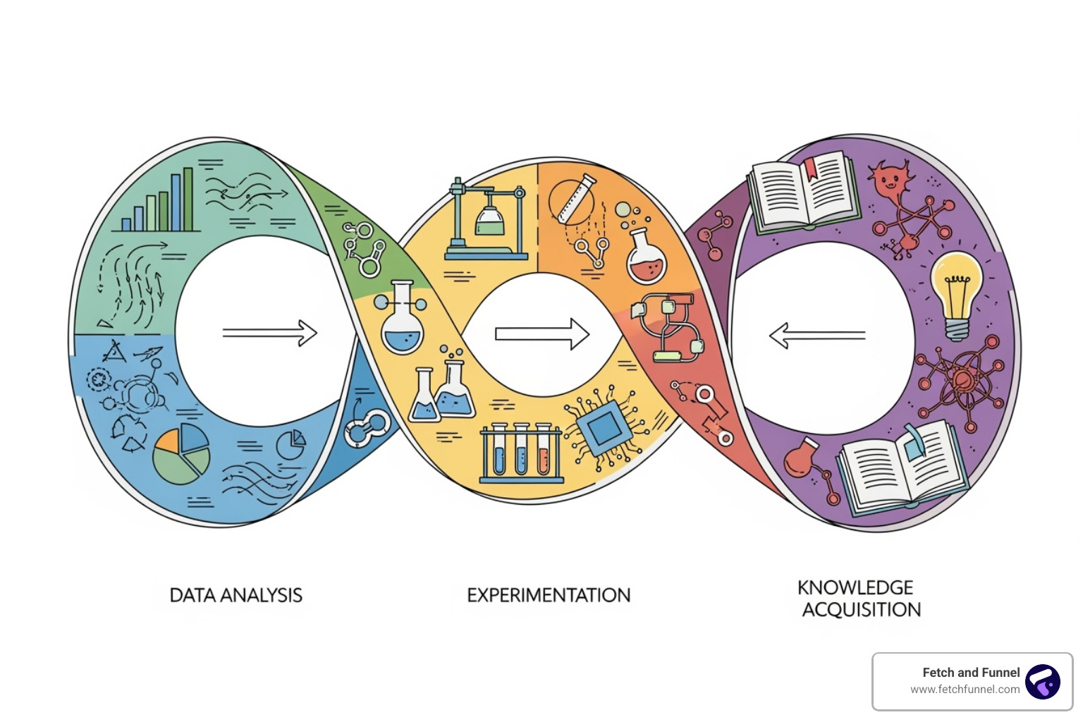 Infographic explaining the cyclical process of CRO: Analyze -> Hypothesize -> Test -> Learn - conversion optimization case studies Infographic explaining the cyclical process of CRO: Analyze -> Hypothesize -> Test -> Learn - conversion optimization case studies