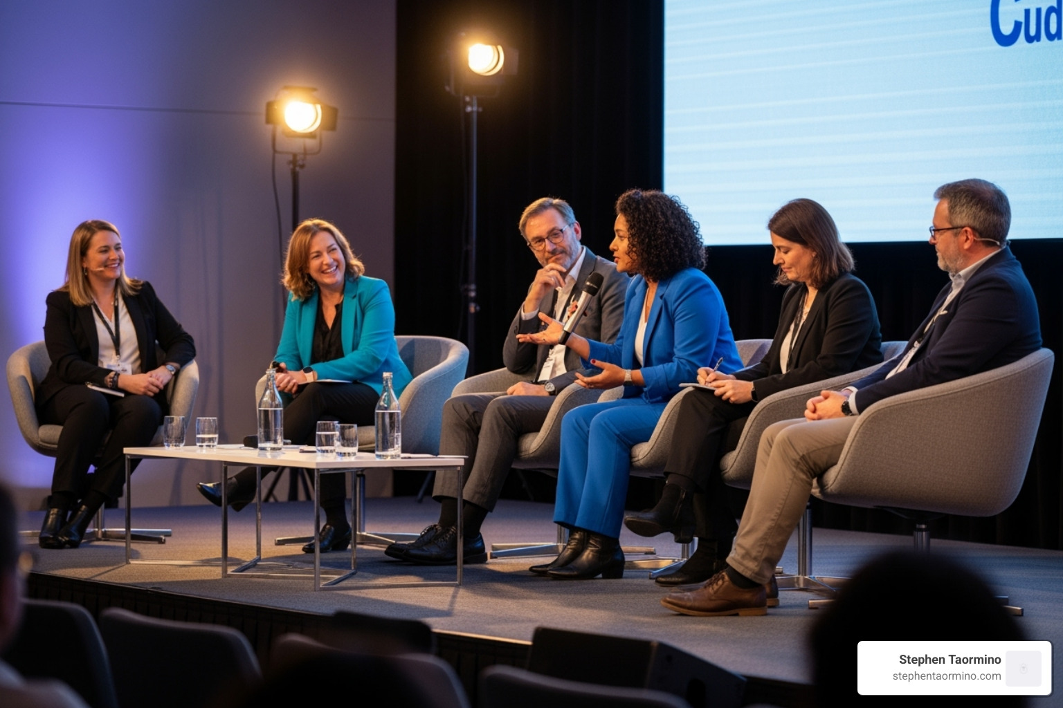 Diverse panel in lively debate - how to moderate a panel discussion script