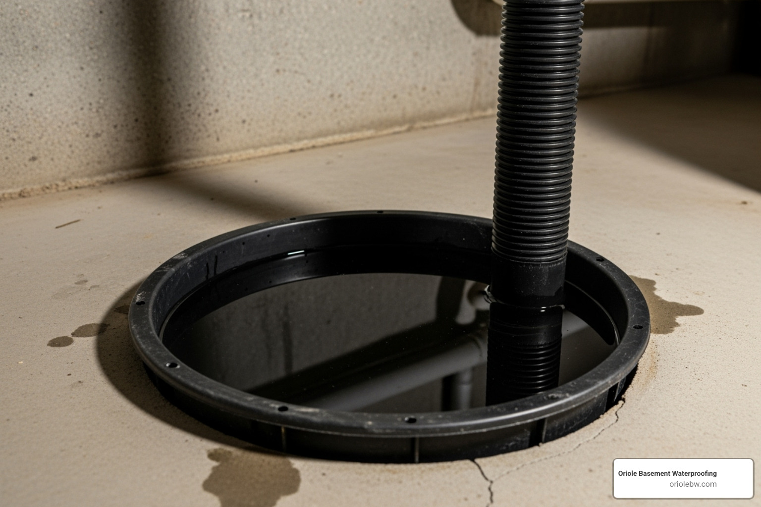 sump pump pit with high water level - add battery to existing sump pump