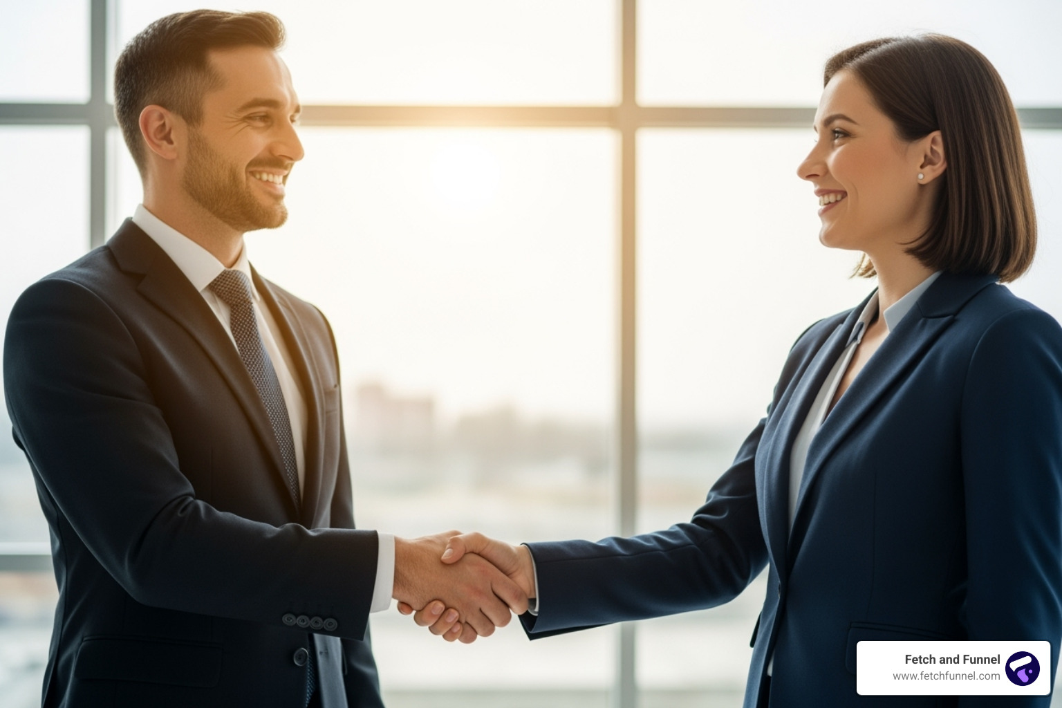two people shaking hands, representing a successful partnership - sales funnel optimization agency two people shaking hands, representing a successful partnership - sales funnel optimization agency