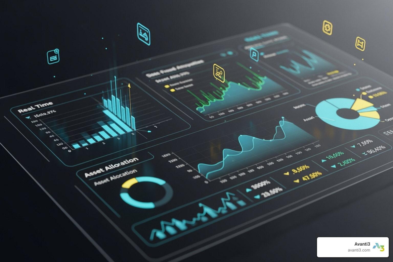 futuristic digital interface showing financial data - fintech startups