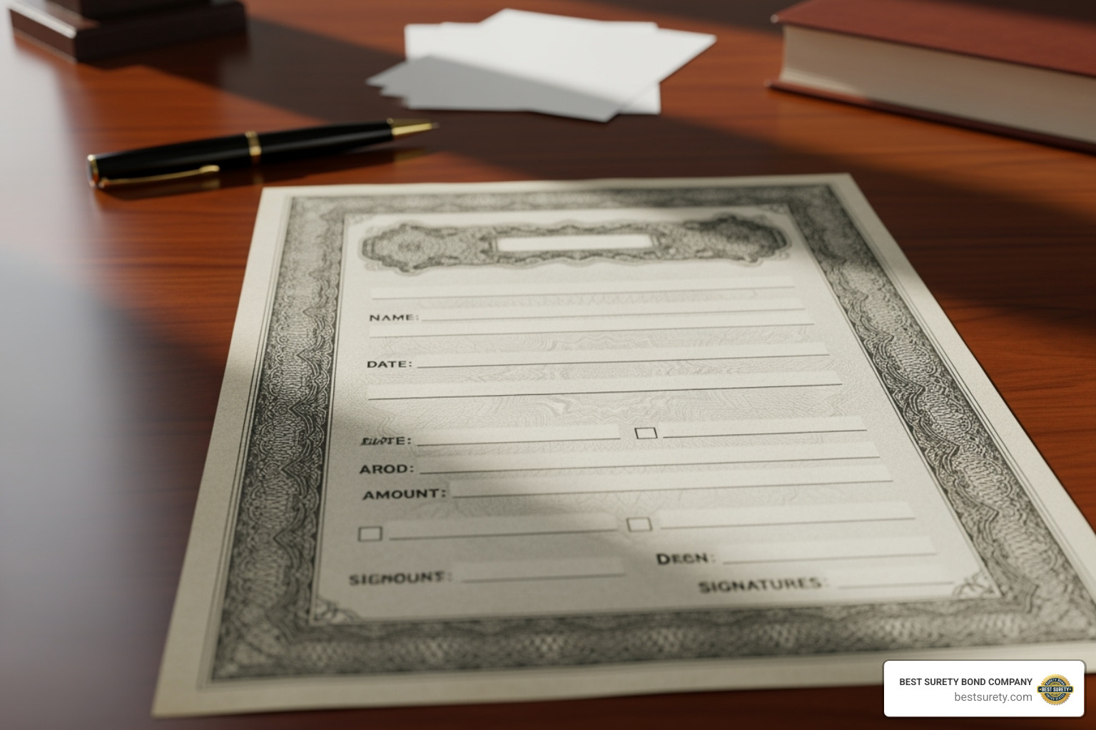 Sample $50,000 Missouri Dealer Bond Form - missouri auto dealer bond