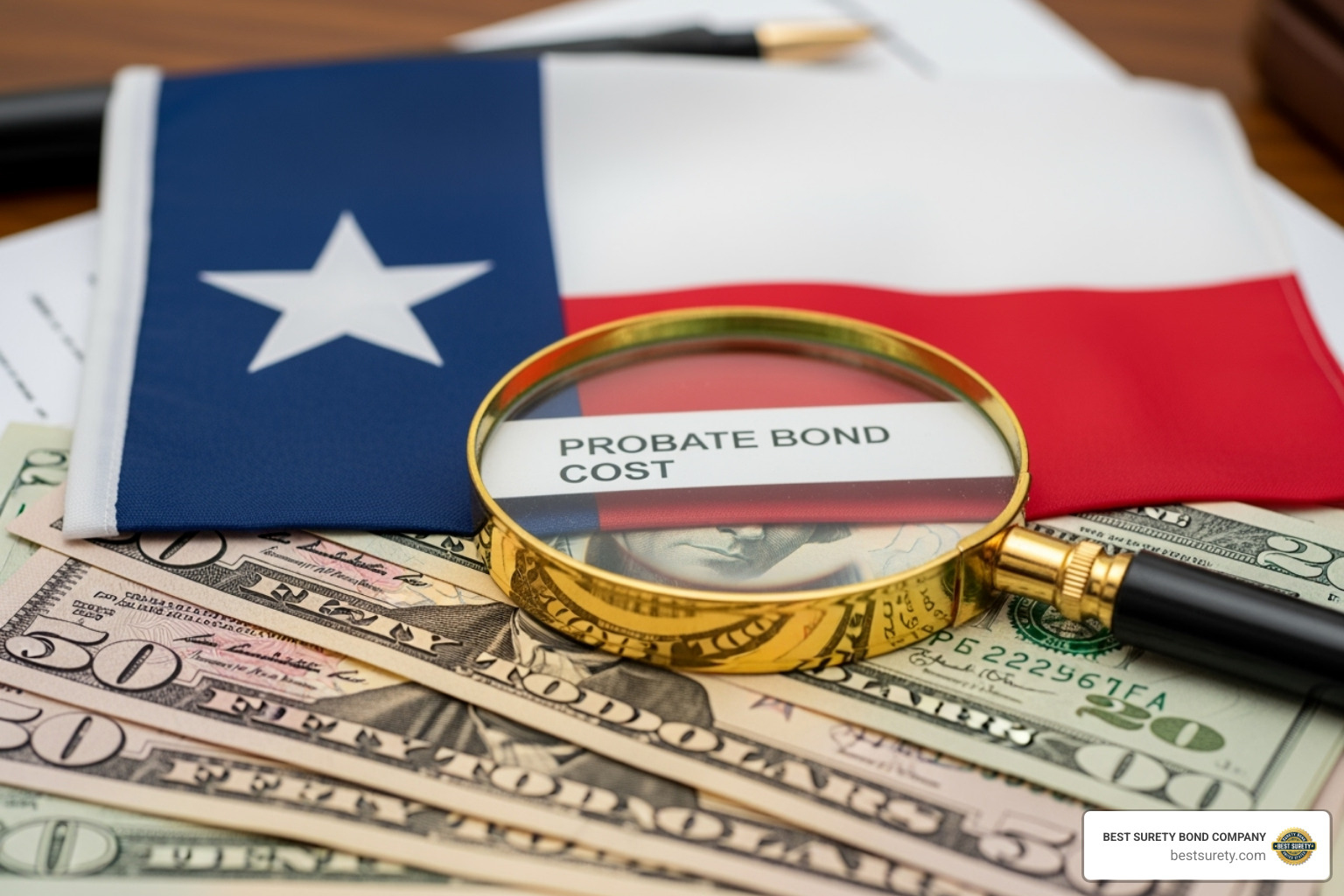 A legal document titled "Texas Probate Bond" - texas probate bond cost