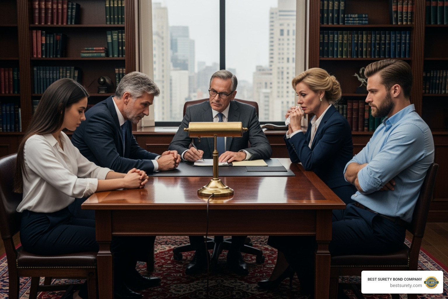 Family in a tense discussion in a lawyer's office - when is bond required in texas probate Family in a tense discussion in a lawyer's office - when is bond required in texas probate