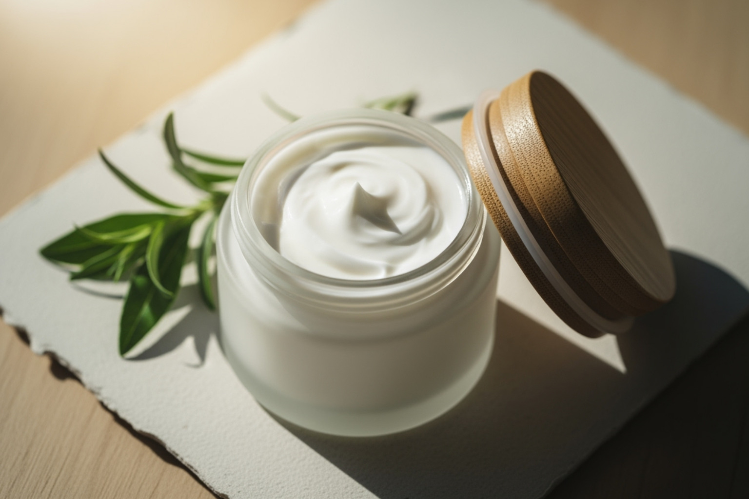 Various eco-certifications logos like Leaping Bunny, USDA Organic, and B Corp - eco friendly face cream