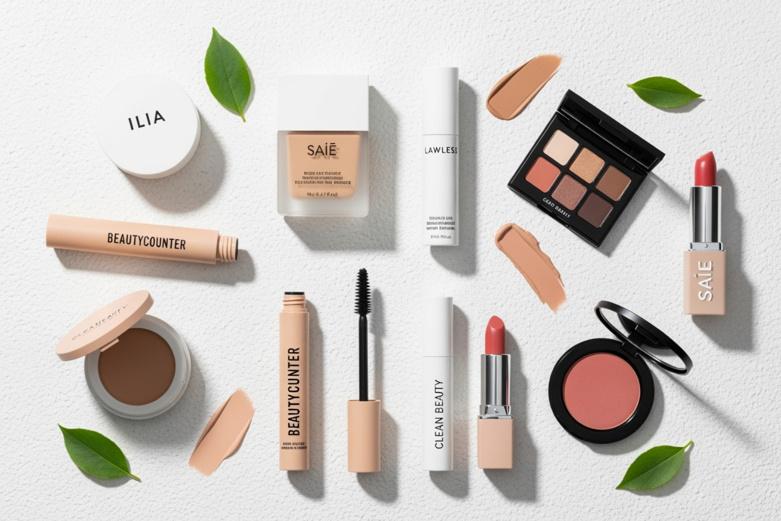 person reading the back of a makeup product - non toxic makeup brands