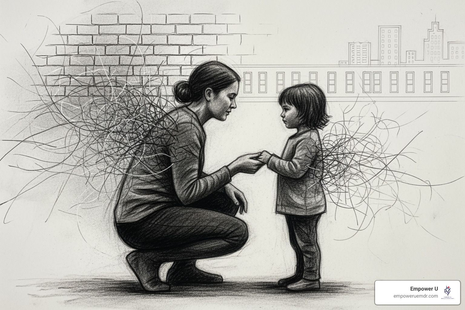 illustration of how trauma can be transmitted through parenting and environment - intergenerational trauma therapy