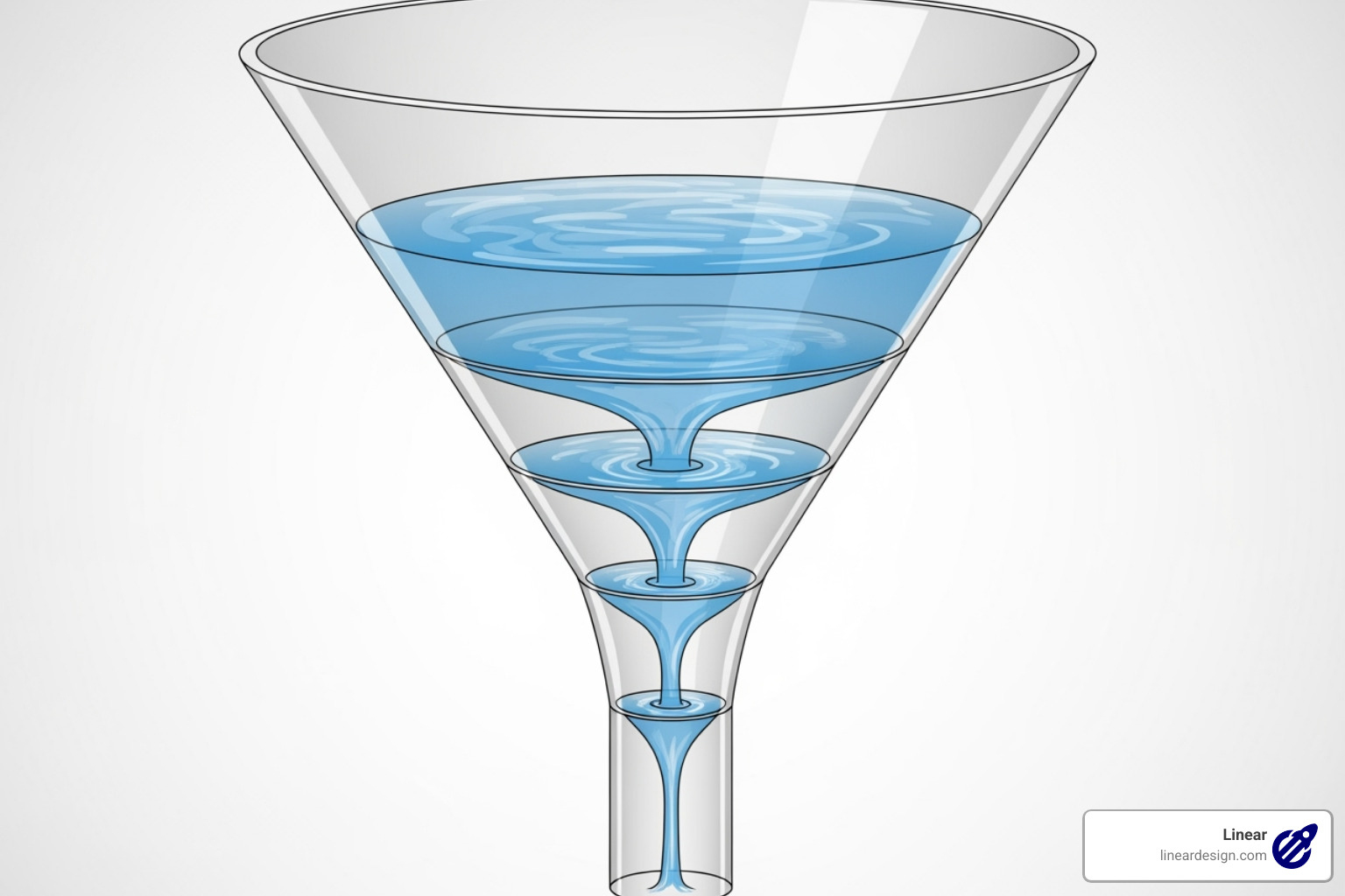 conversion funnel with percentage drop-offs at each stage - how to learn about conversion rate optimization