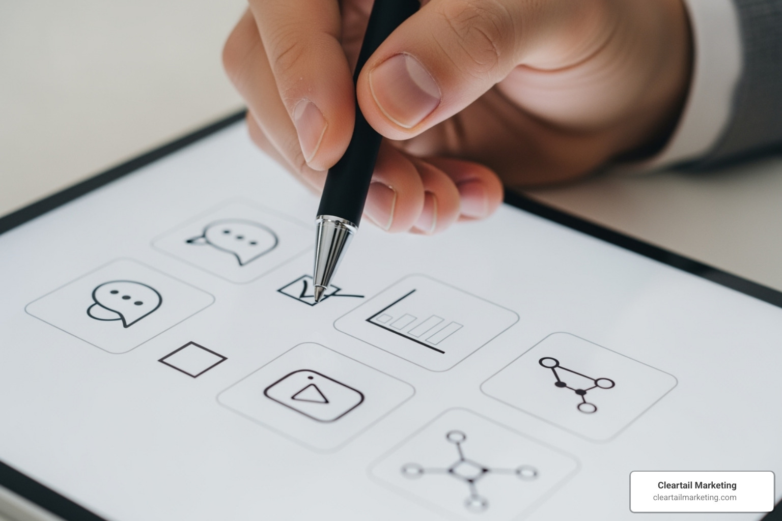 a checklist showing common social media services - pricing social media packages