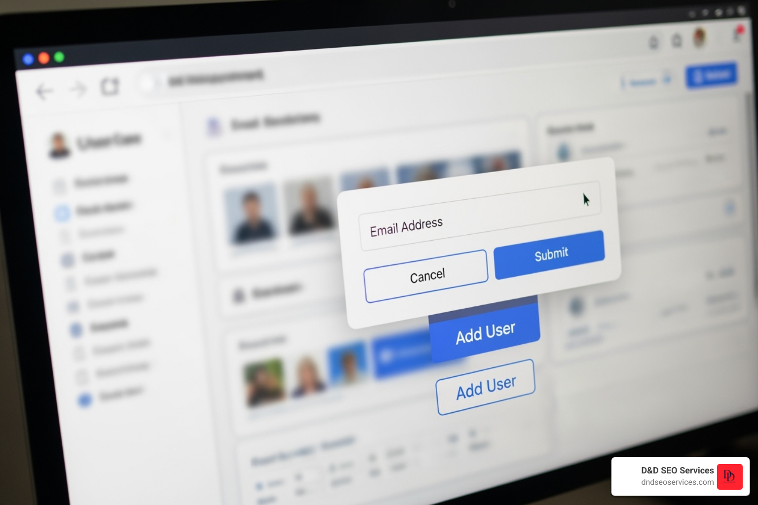 Add User button and popup dialog box - HOW TO GRANT ACCESS TO YOUR GOOGLE SEARCH CONSOLE PROPERTY Add User button and popup dialog box - HOW TO GRANT ACCESS TO YOUR GOOGLE SEARCH CONSOLE PROPERTY