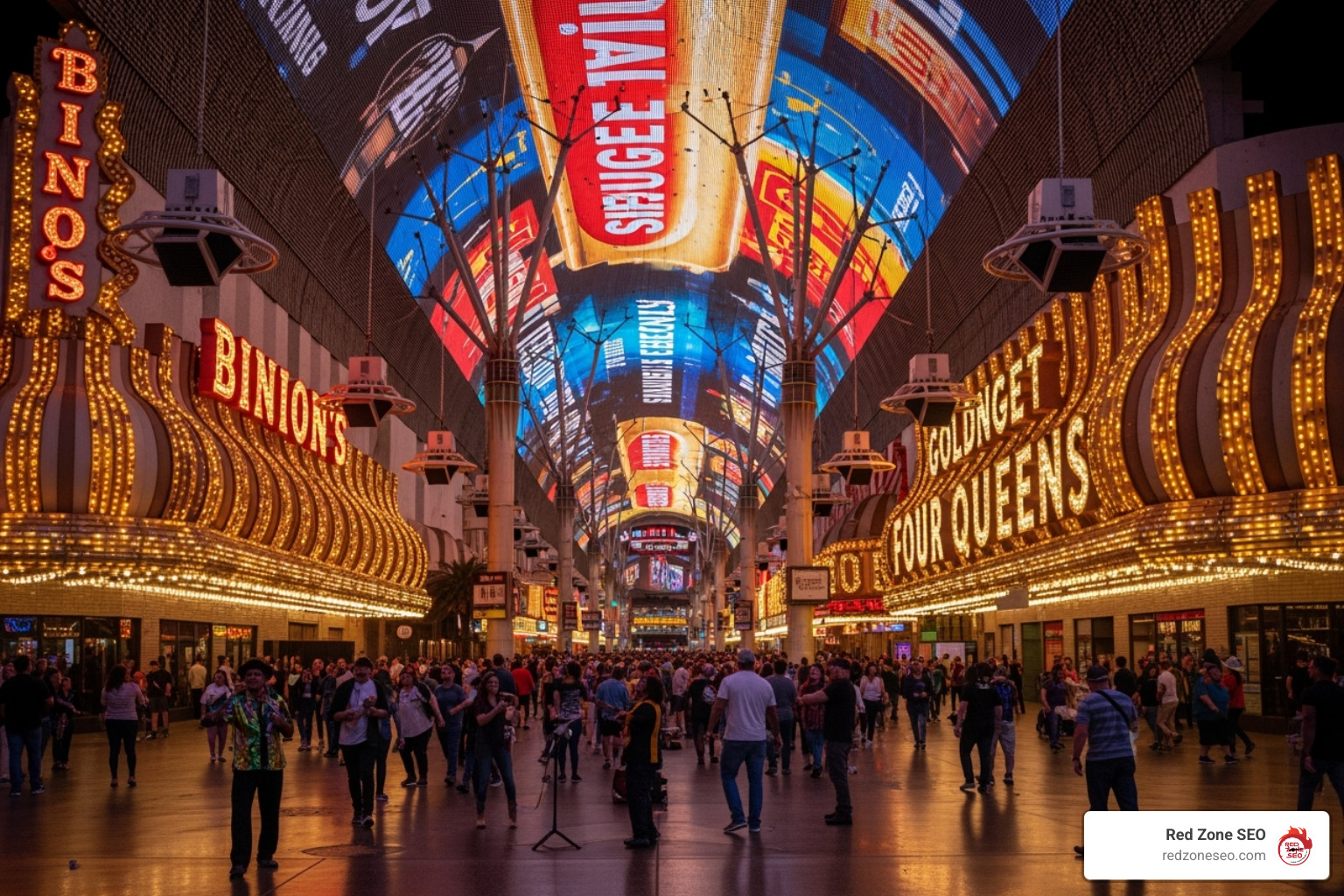 Fremont Street symbolizing competition - seo consultant near las vegas