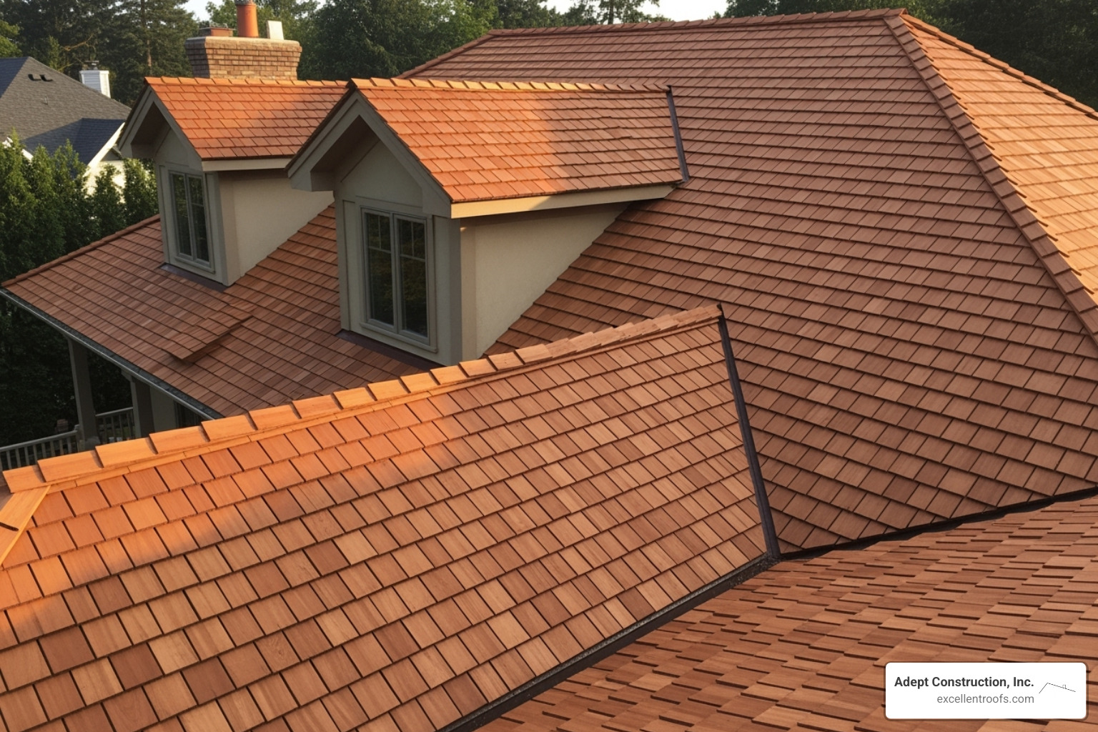 newly treated cedar roof looking vibrant and healthy - cedar roof repair naperville