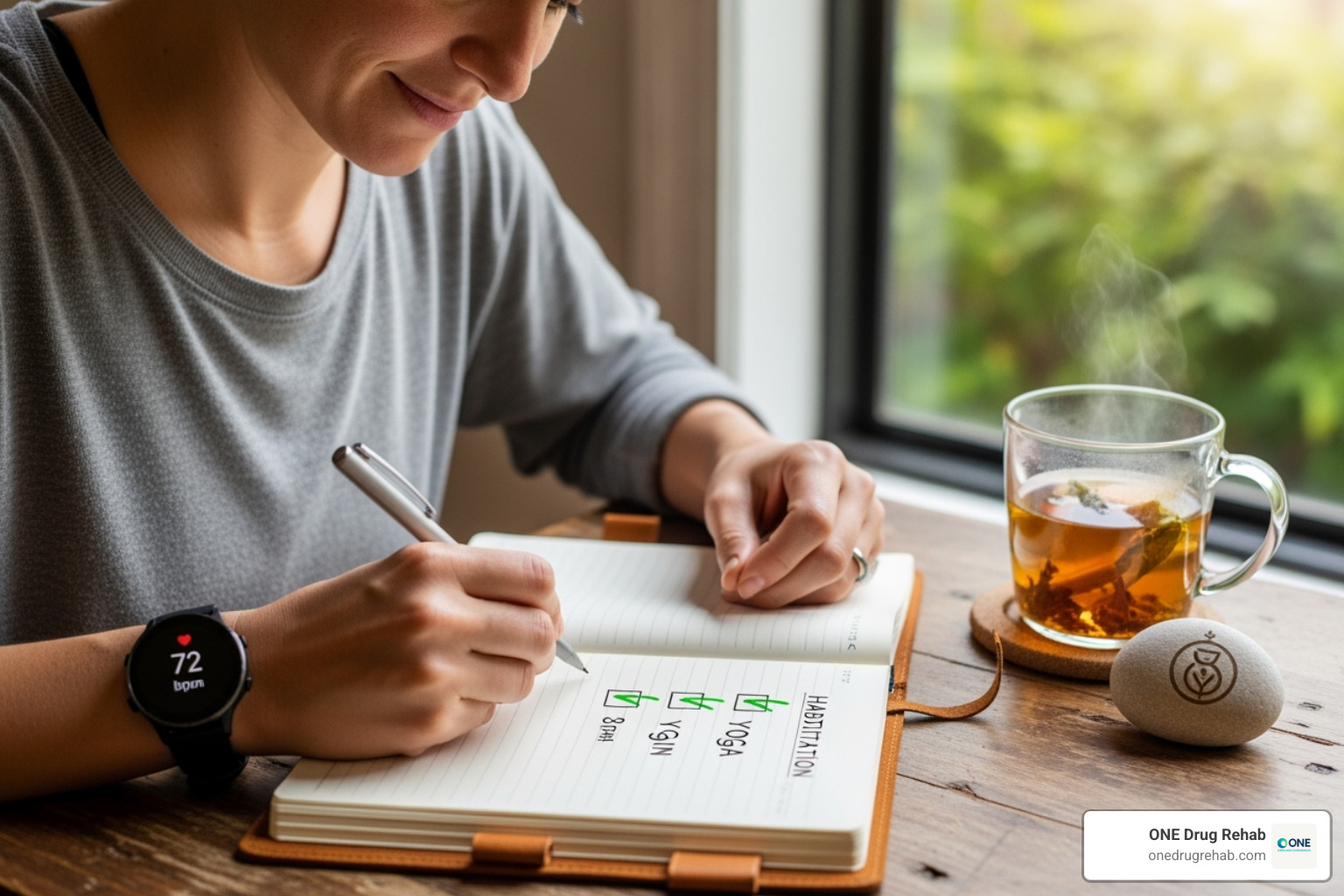 a person journaling their fitness progress and mood - holistic fitness programs