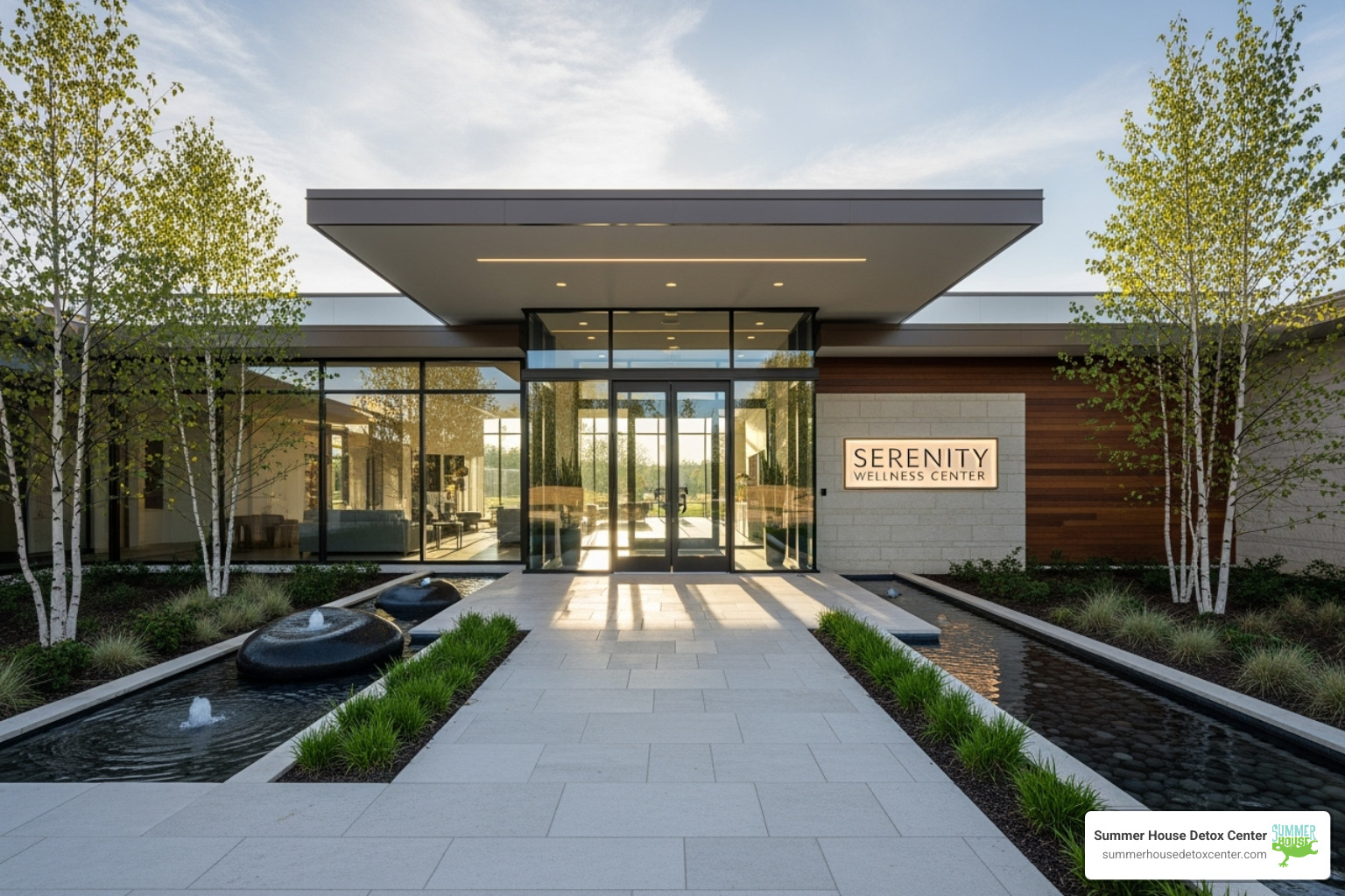 welcoming facility entrance - alcohol treatment centers in florida