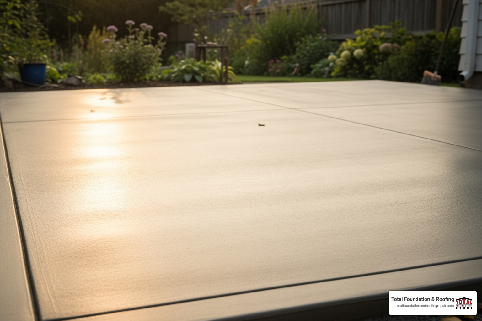 a perfectly leveled patio after foam injection - concrete leveling with foam injection a perfectly leveled patio after foam injection - concrete leveling with foam injection