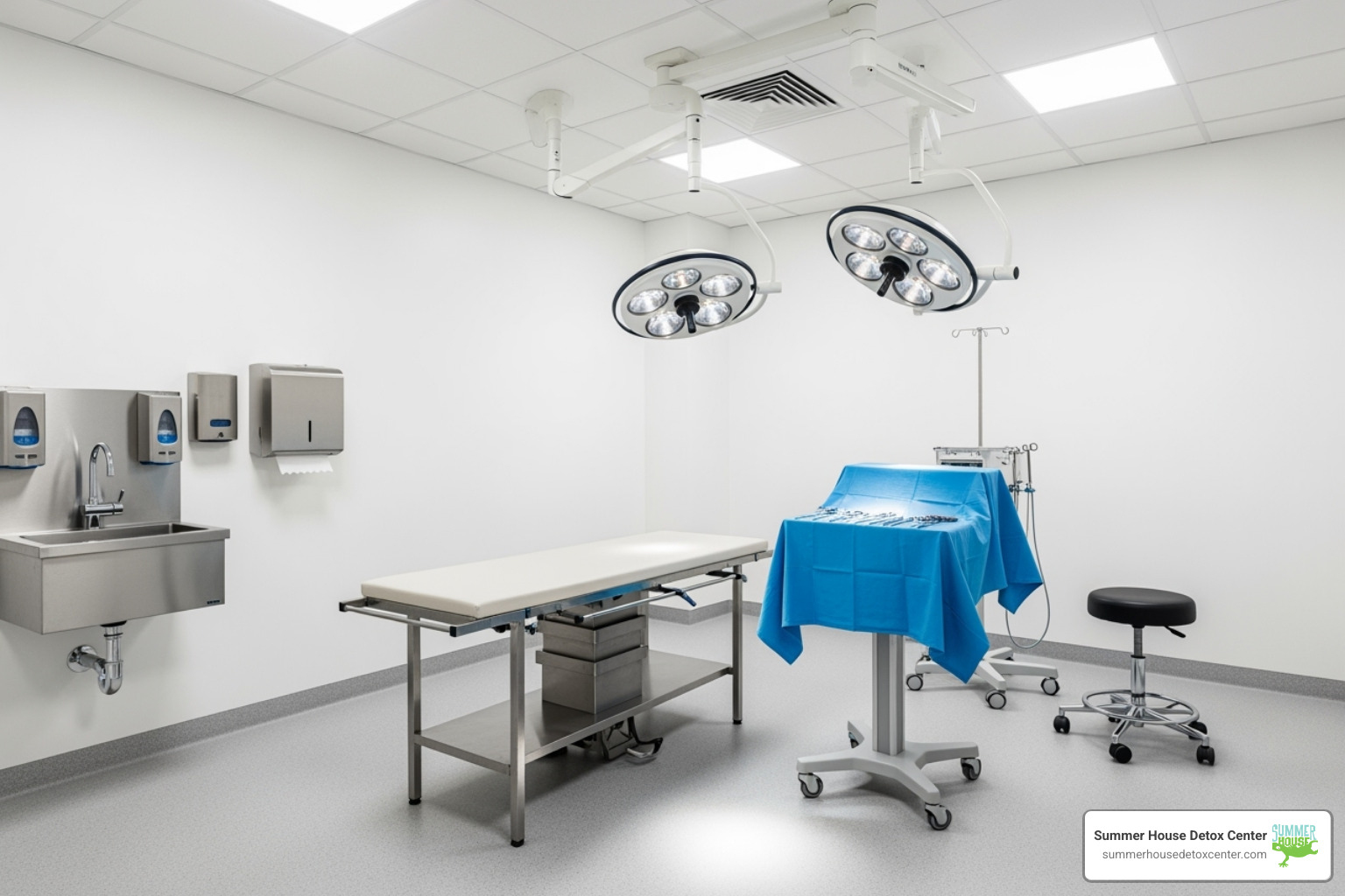 Sterile, empty medical procedure room - rapid methadone detox