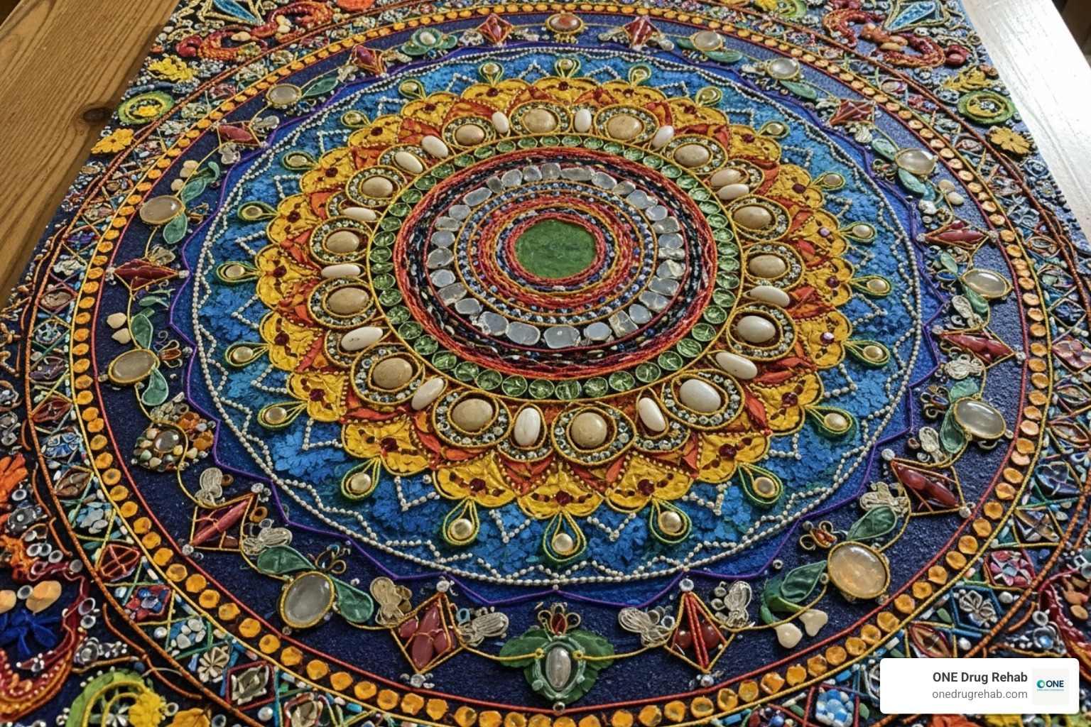 completed art piece, such as a colorful mandala or a meaningful collage - art therapy addiction completed art piece, such as a colorful mandala or a meaningful collage - art therapy addiction