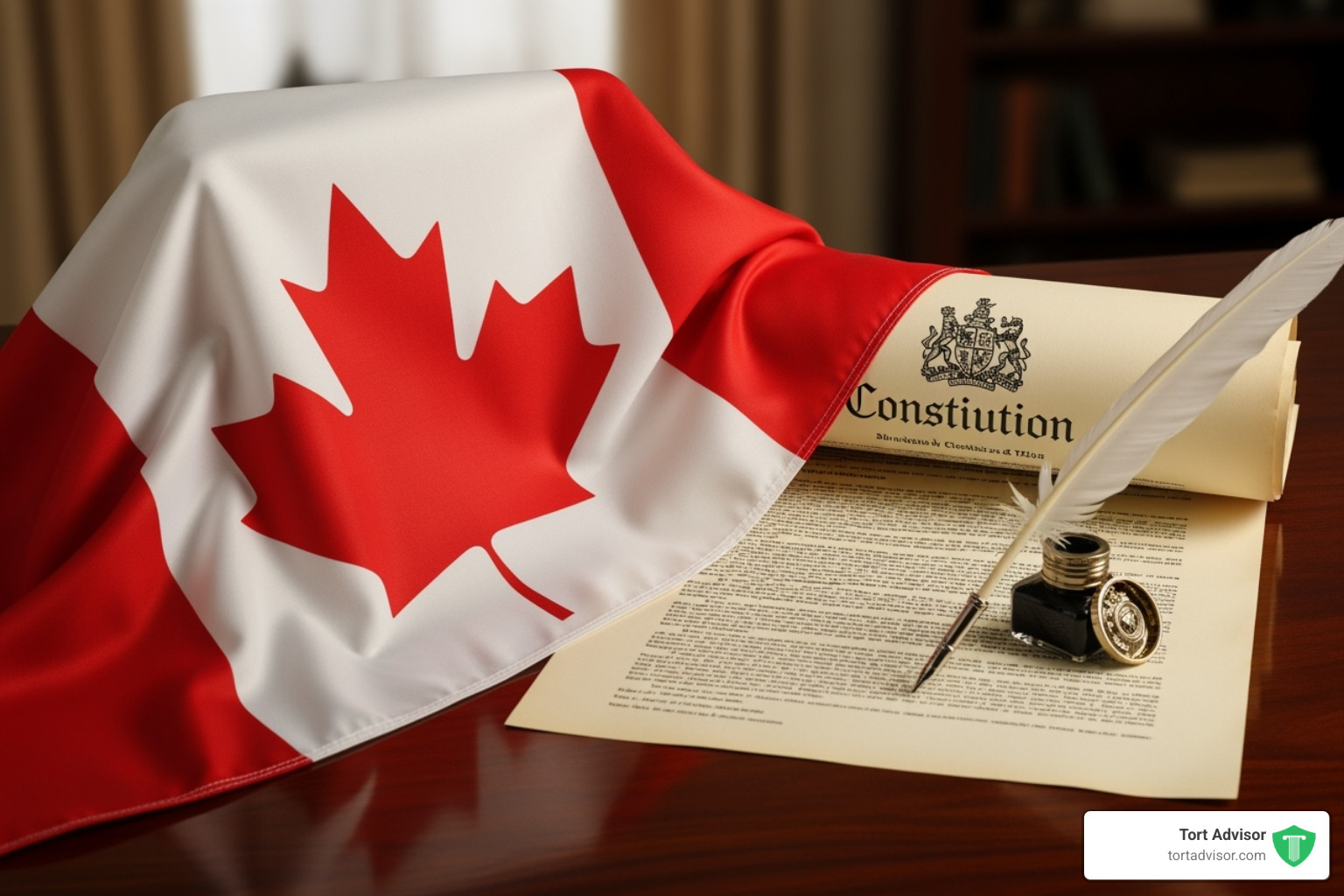 Canadian flag and a legal document - attorneys for defective products