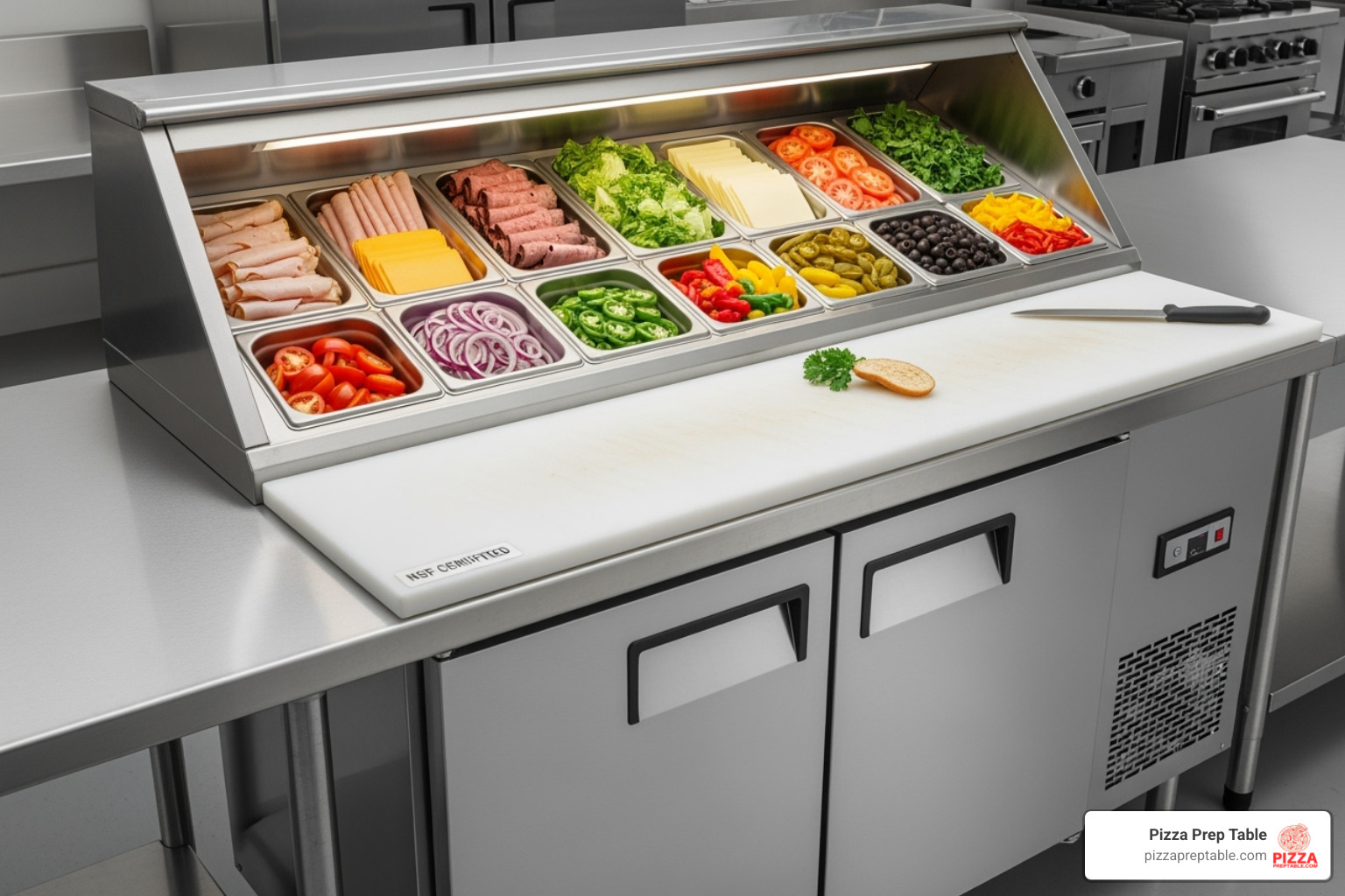 high-end True or Beverage Air sandwich prep station - countertop sandwich prep station