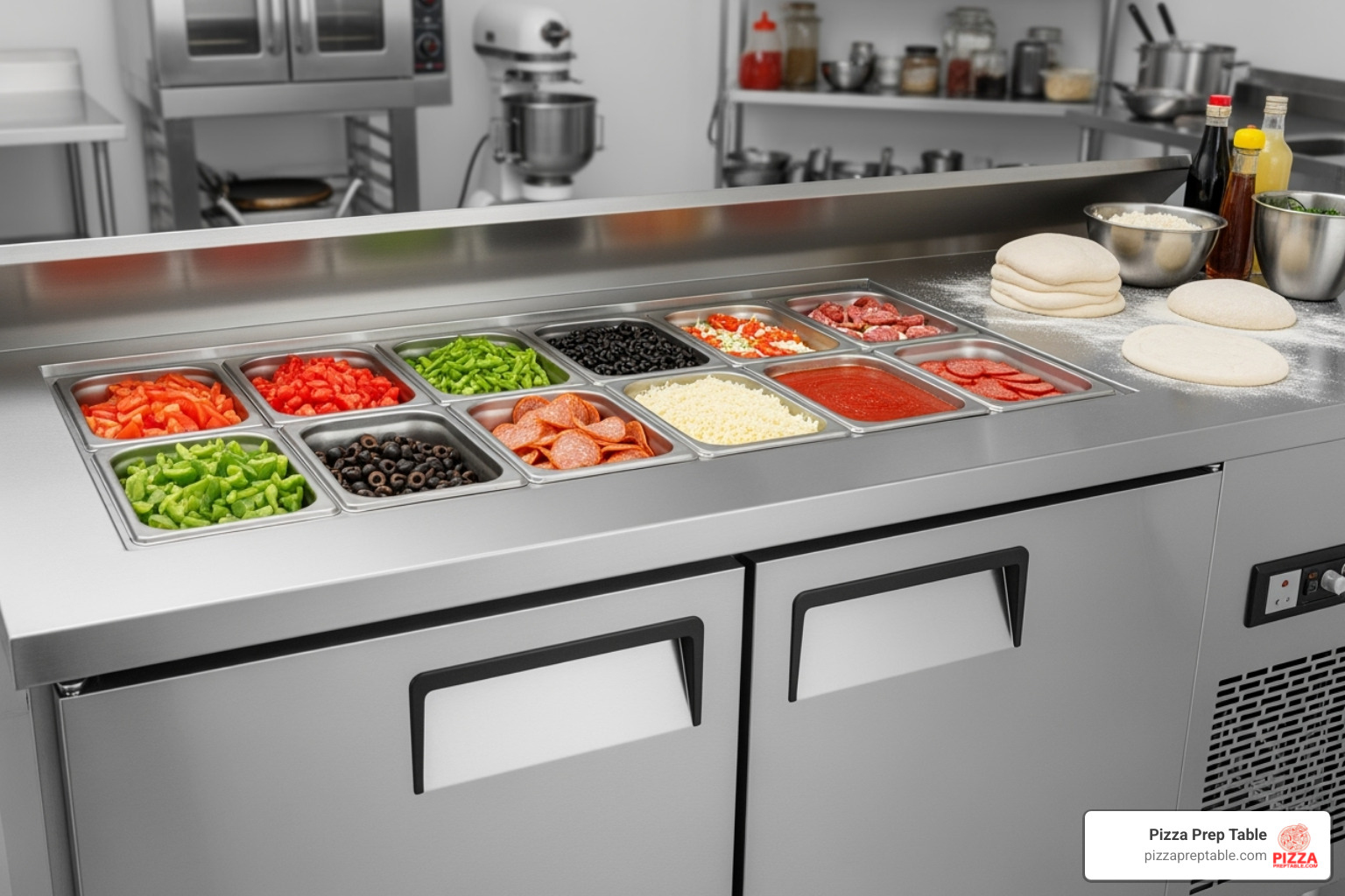 PeakCold IM72PP2 - 2 door pizza prep table PeakCold IM72PP2 - 2 door pizza prep table