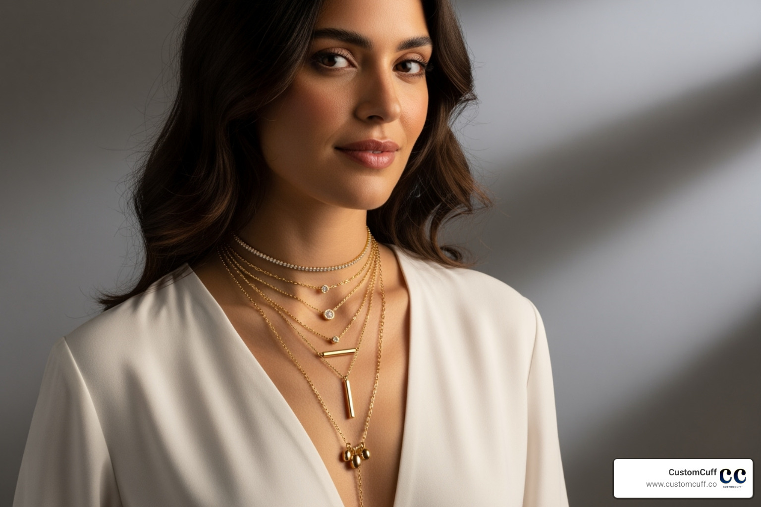 Necklace length guide showing different lengths on a person. - handwriting on a necklace Necklace length guide showing different lengths on a person. - handwriting on a necklace