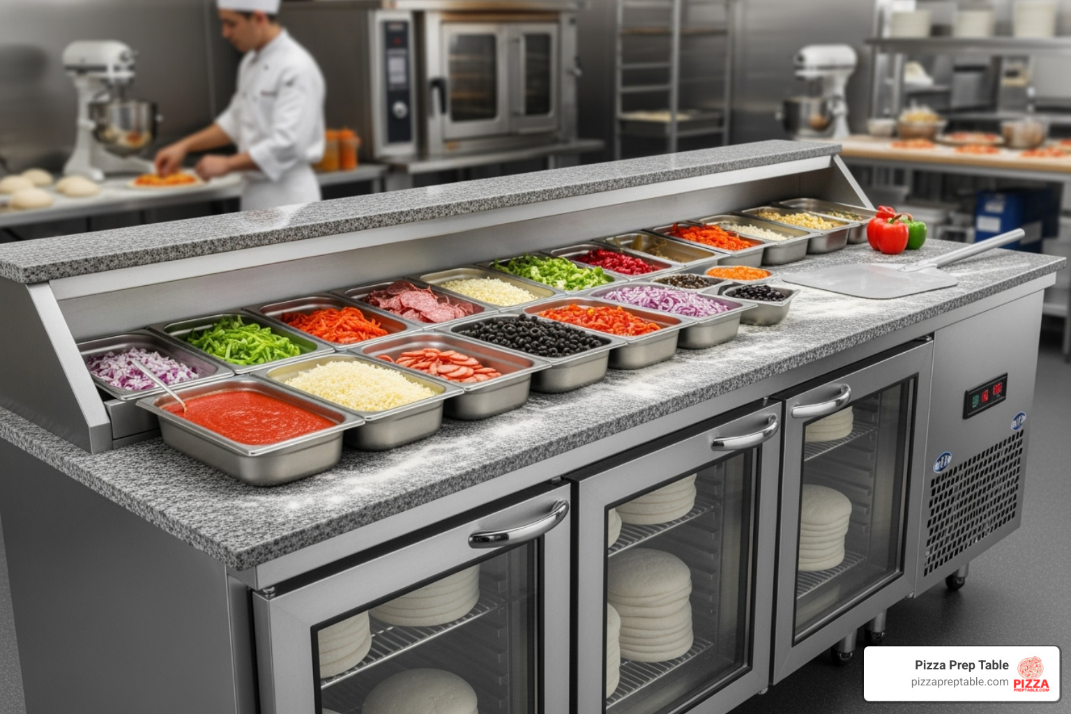 Atosa MPF8201GR pizza prep table - pizza prep table 48