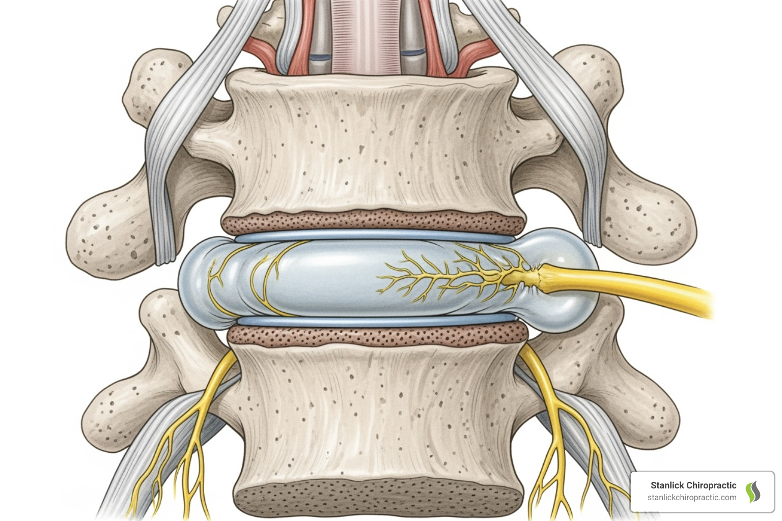 Illustrating a herniated disc pressing on a nerve - Sciatica treatment Murfreesboro Illustrating a herniated disc pressing on a nerve - Sciatica treatment Murfreesboro
