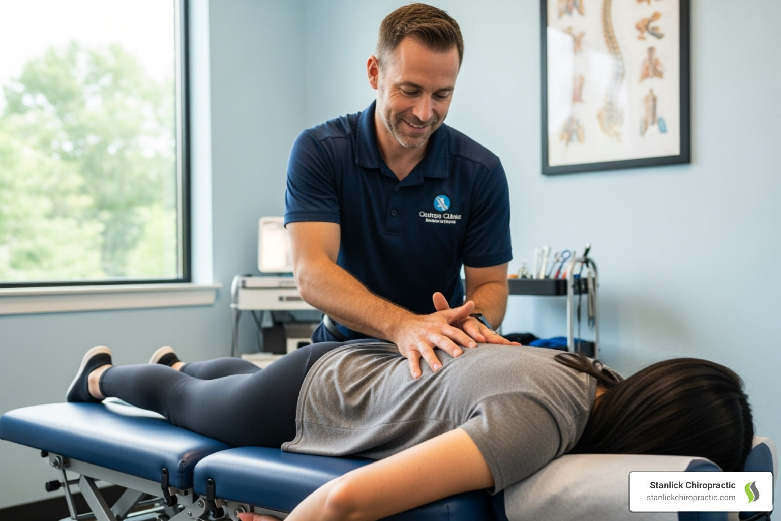 of a chiropractor performing a spinal adjustment - Sciatica treatment Murfreesboro of a chiropractor performing a spinal adjustment - Sciatica treatment Murfreesboro
