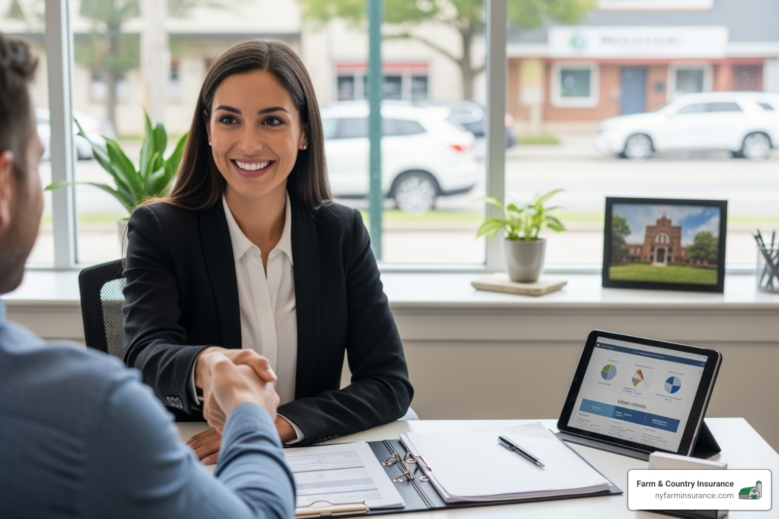 image of a person using a laptop with a map on the screen showing local business pins - independent insurance agents near me