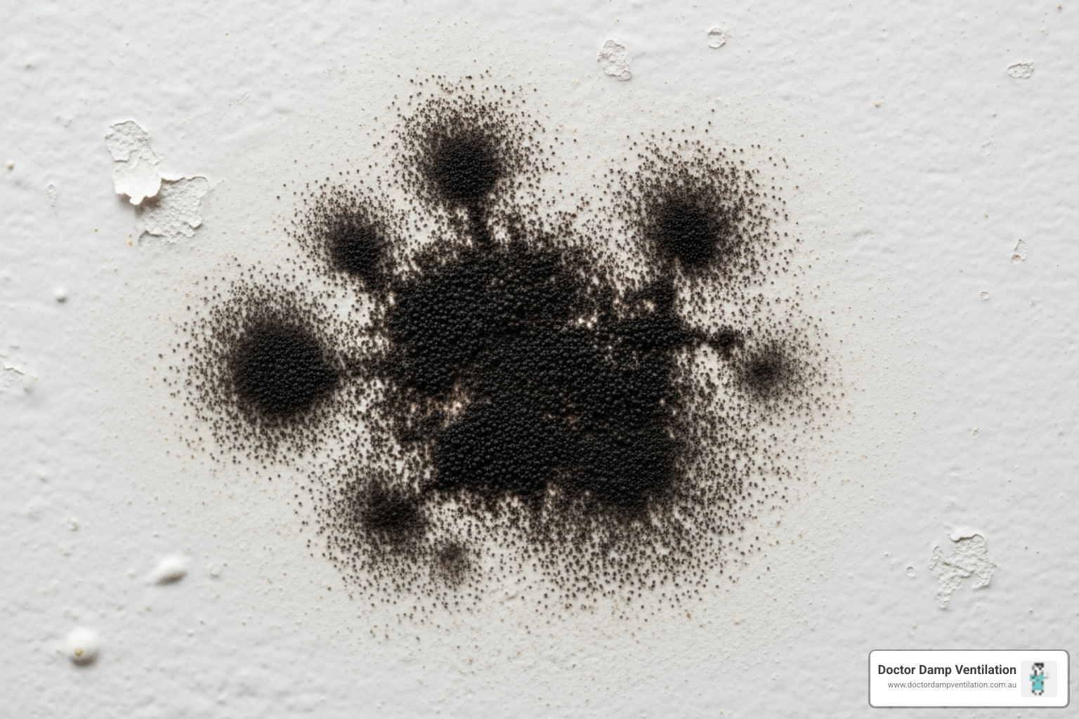 microscopic view of dust mites or a small patch of mould on a wall - improve indoor air quality